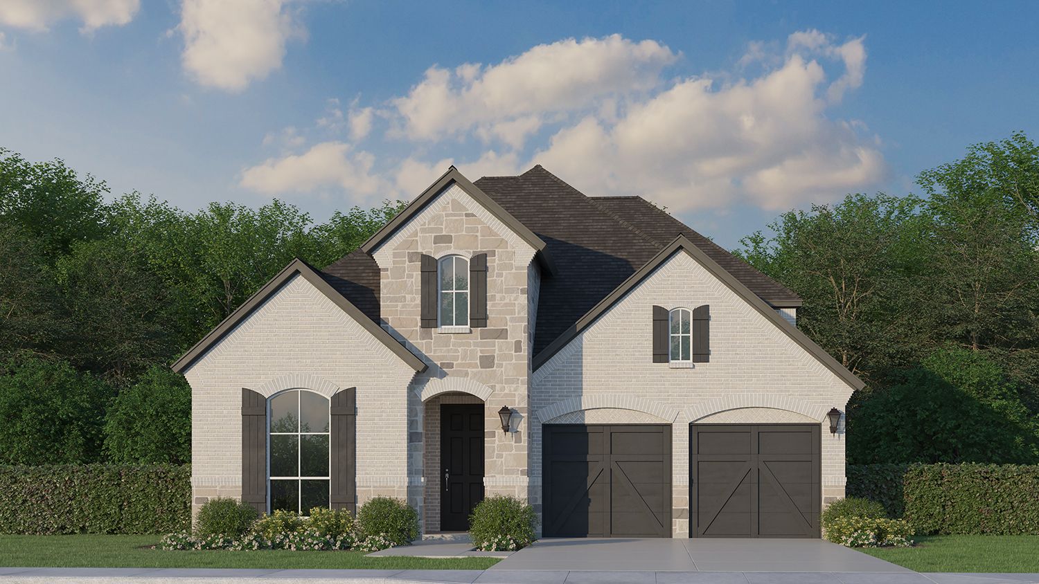 Plan 1118 Elevation C w/ Stone