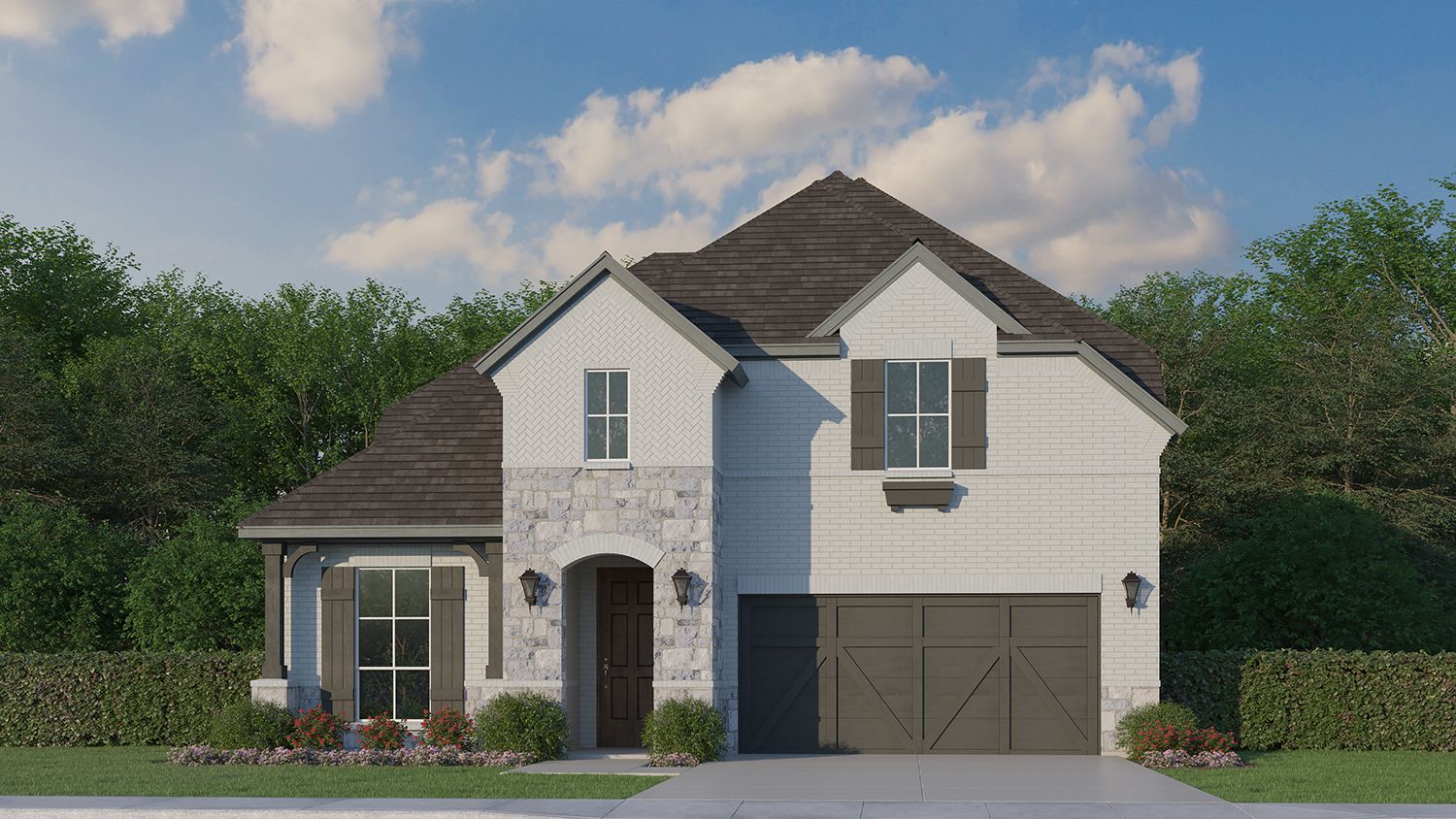Plan 116 Elevation F w/ Stone
