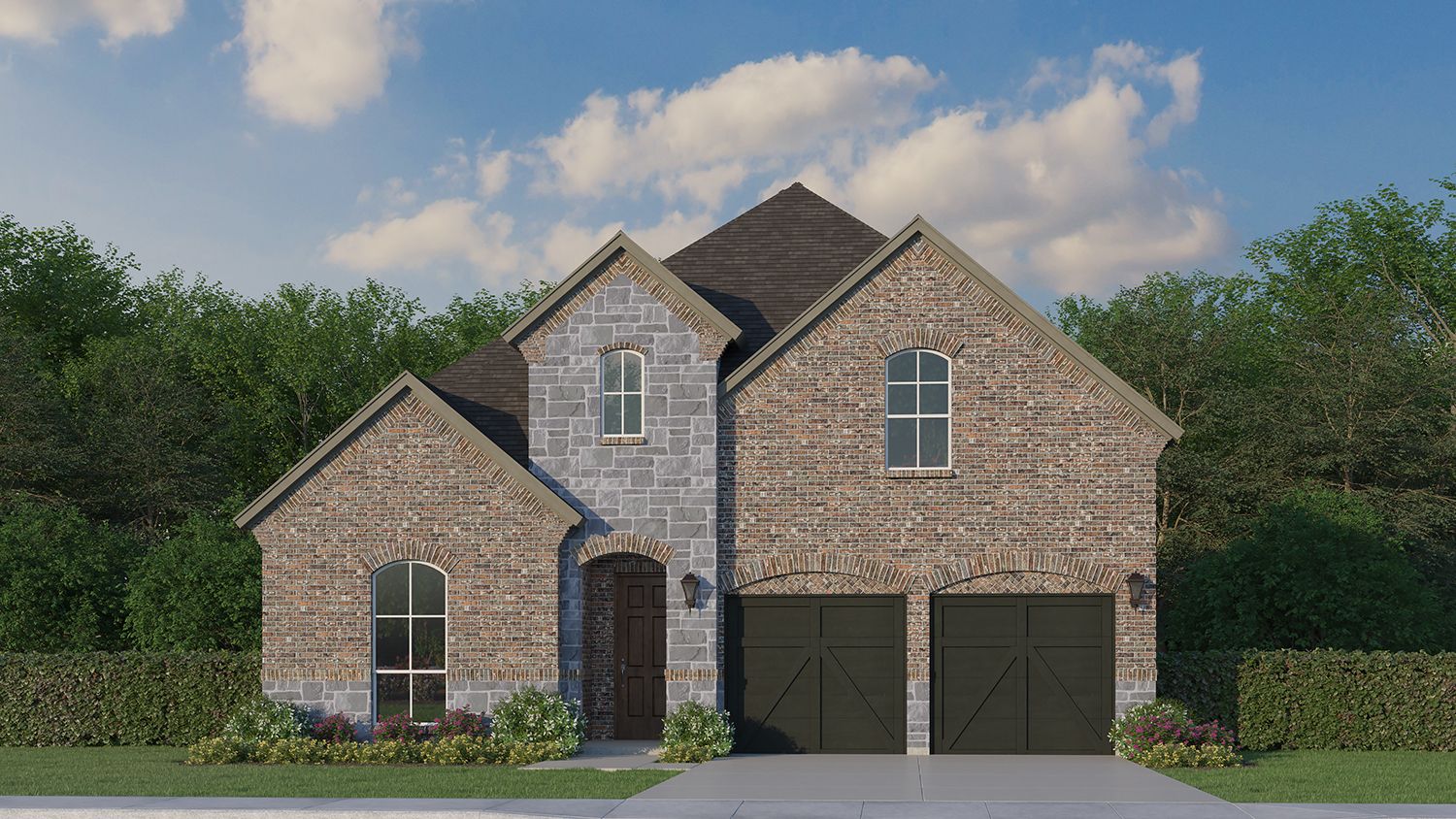 Plan 1135 Elevation A w/ Stone