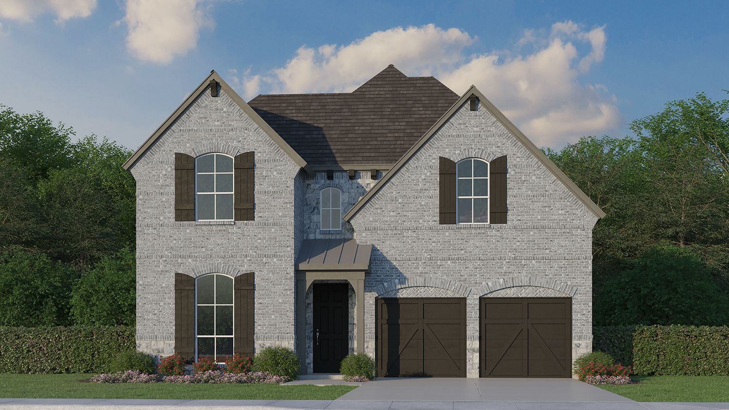 Plan 1137 Elevation C w/ Stone