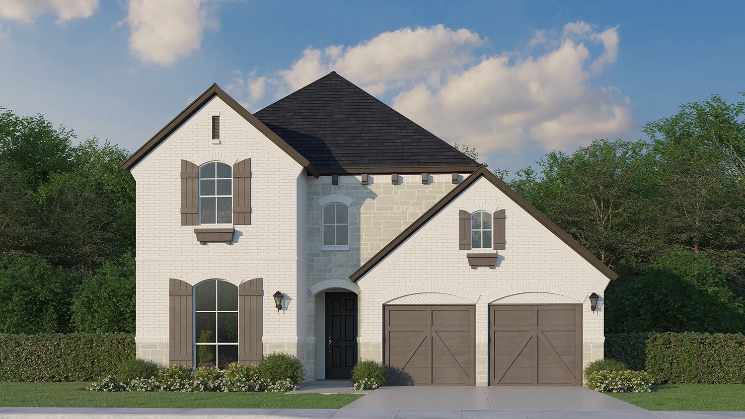 Plan 1163 Elevation J w/ Stone