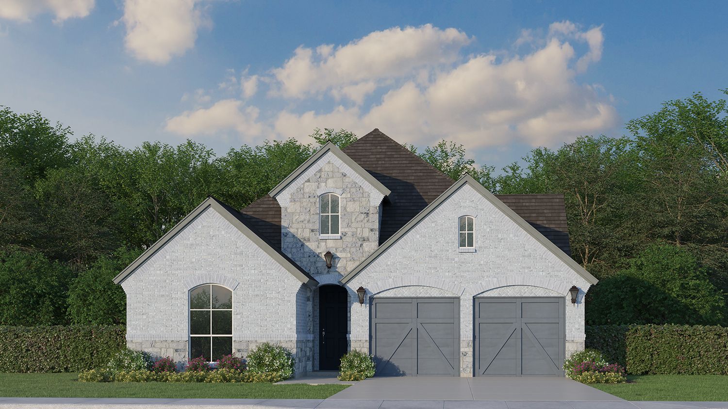 Plan 1139 Elevation A w/ Stone