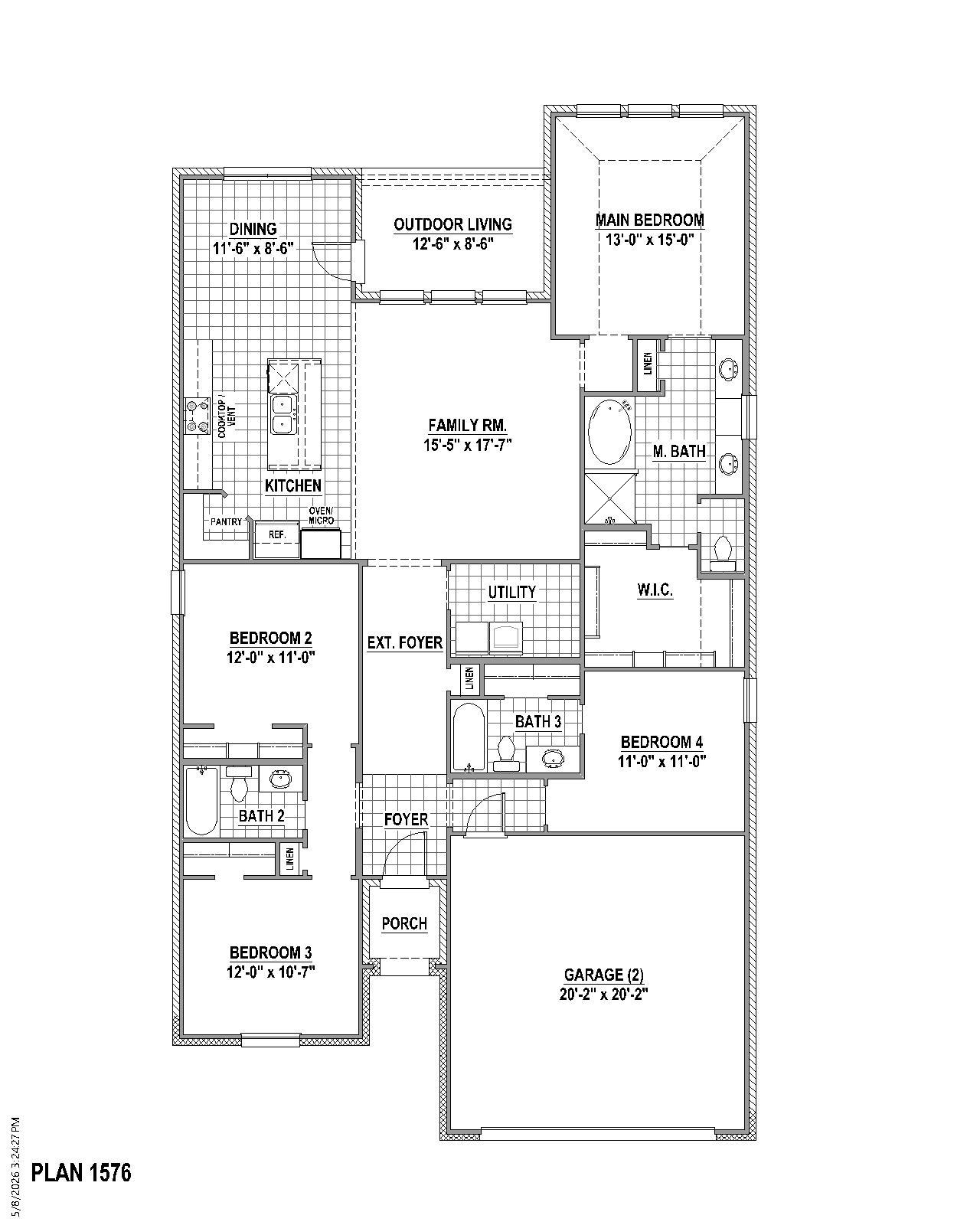 Plan 1576 1st Floor