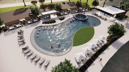 Meraki Resort-Style Pool Aerial View – Artist Rendering