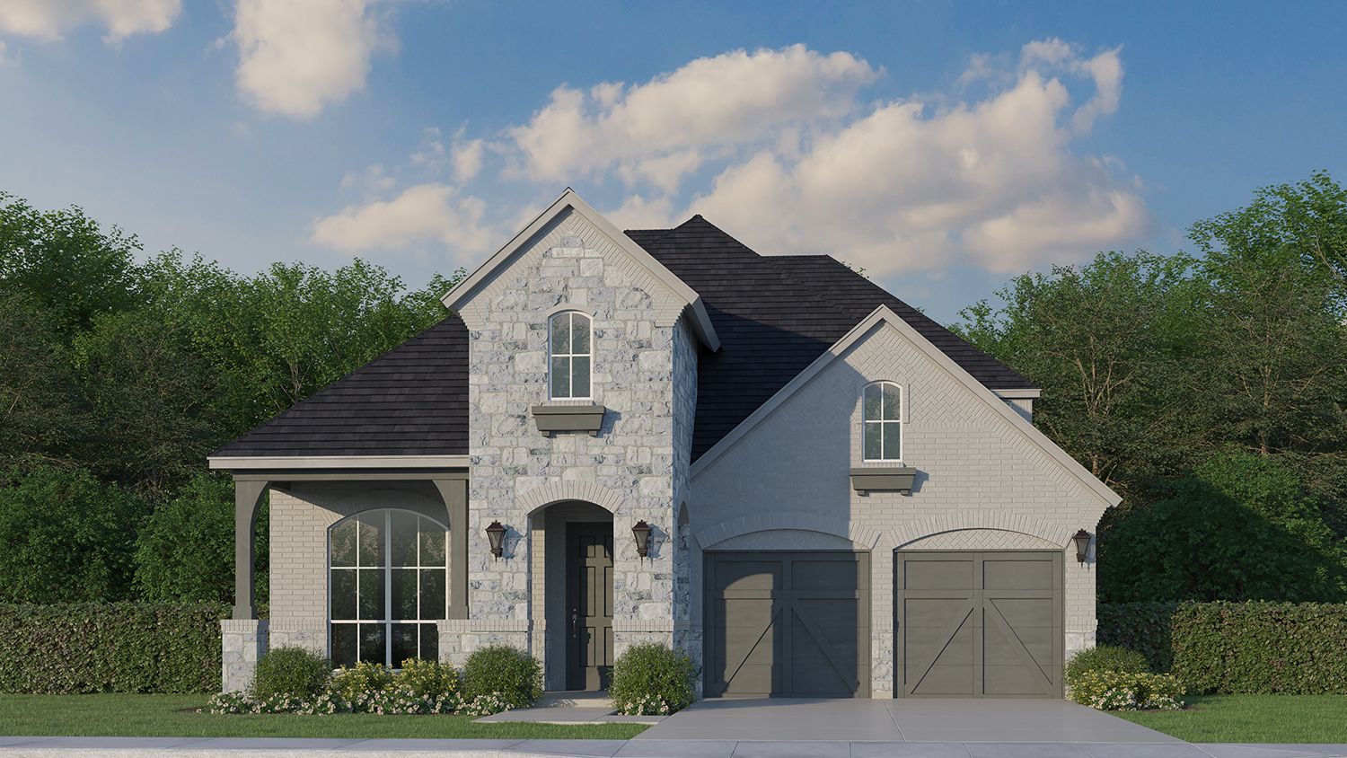 Plan 1118 Elevation J w/ Stone