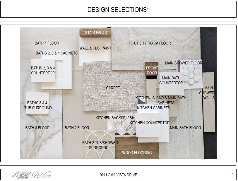 Representative photo of design selections for 201 Loma Vista