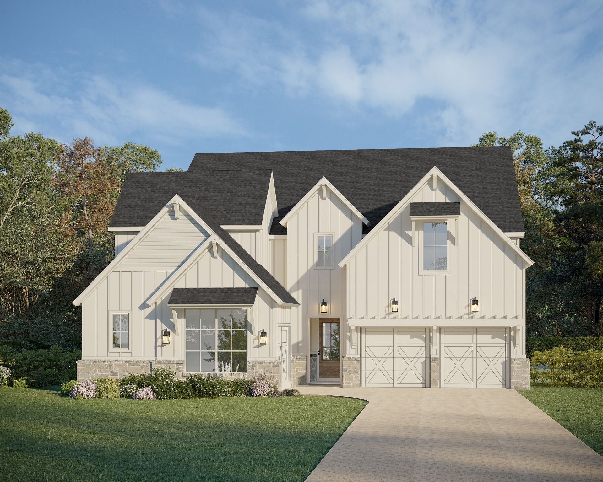 Plan 609 Elevation J w/ Stone