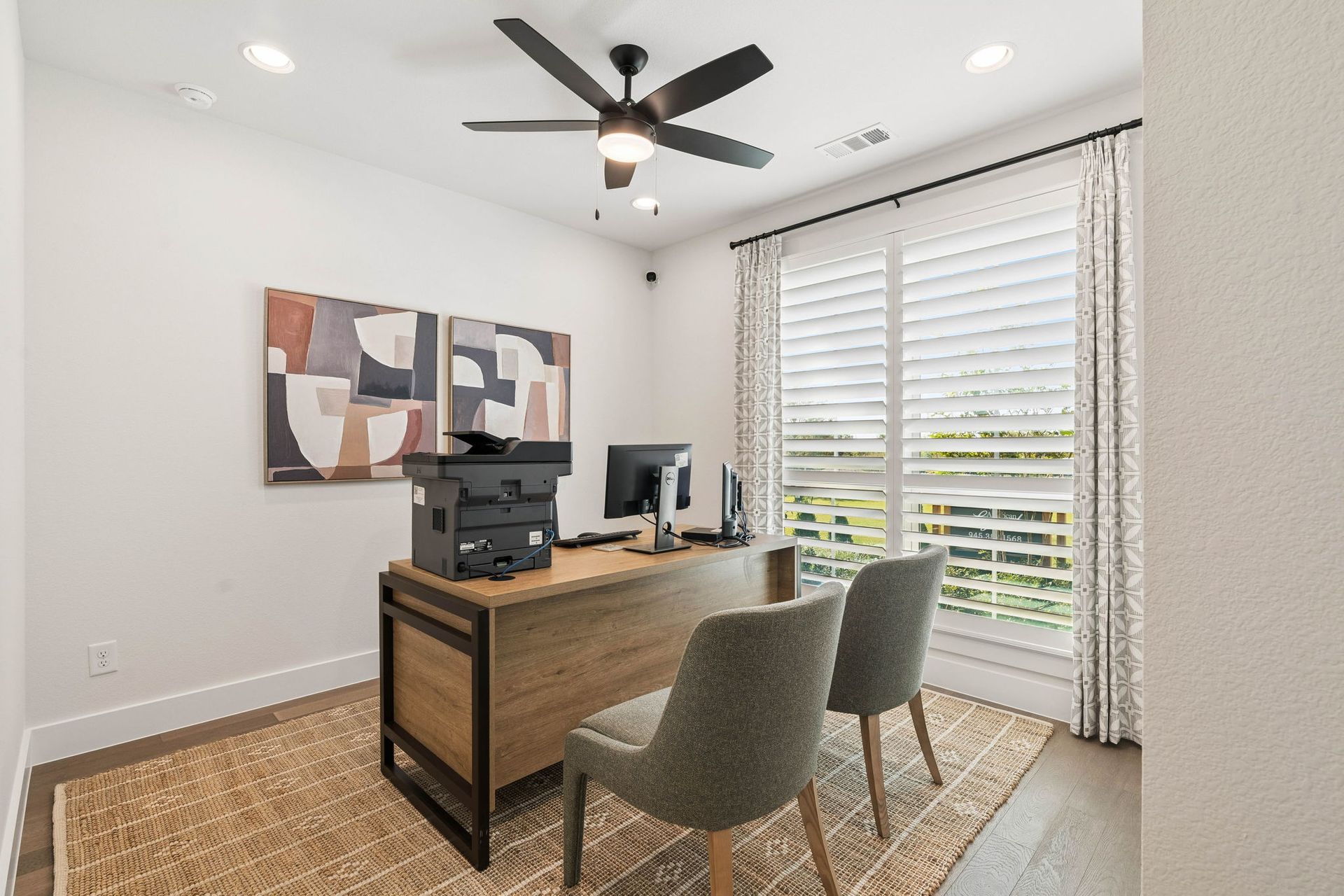 Private Home Office with Natural Light - Representative Photo of Plan 1462