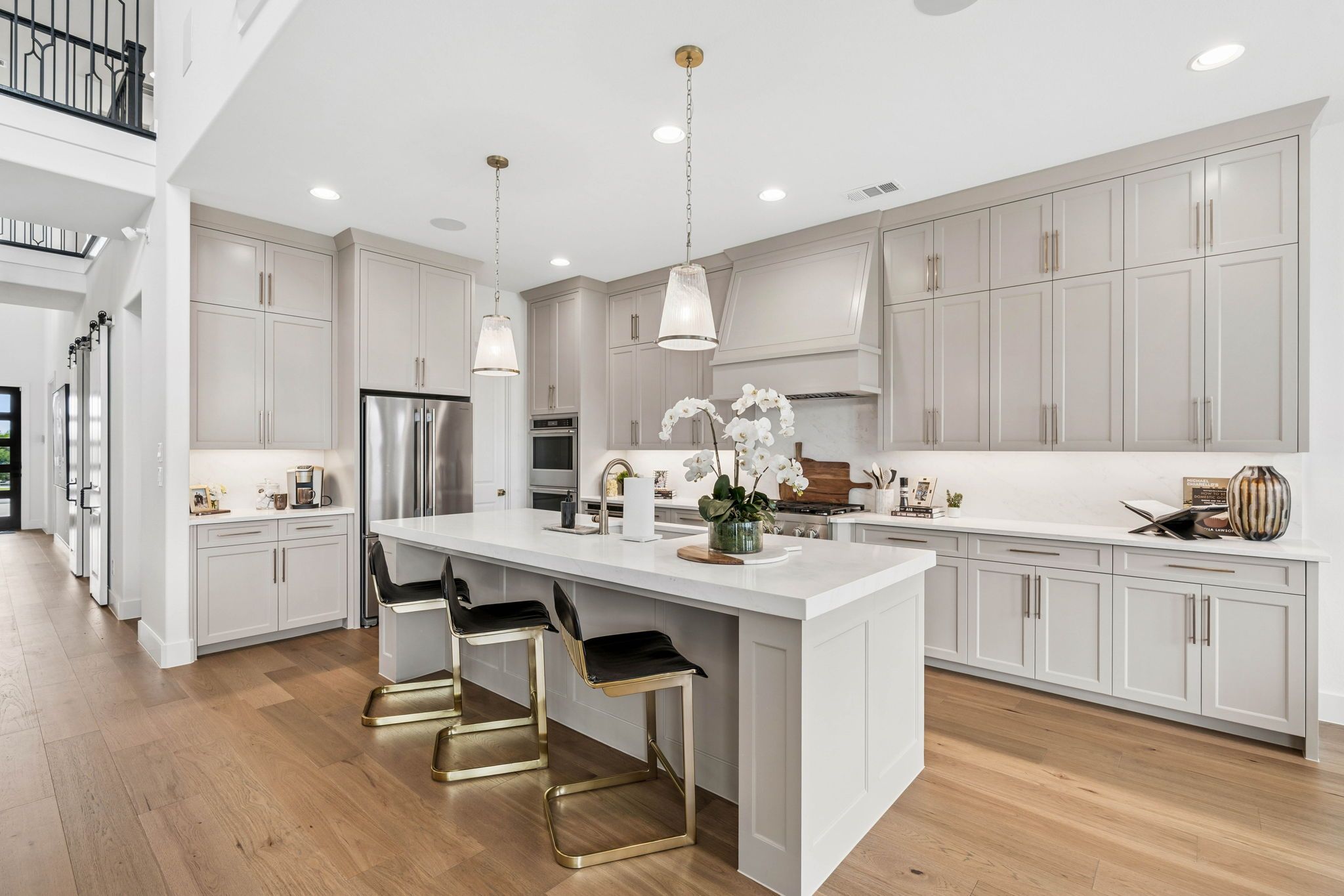 Chef-Inspired Kitchen with Ceiling-Height Cabinetry