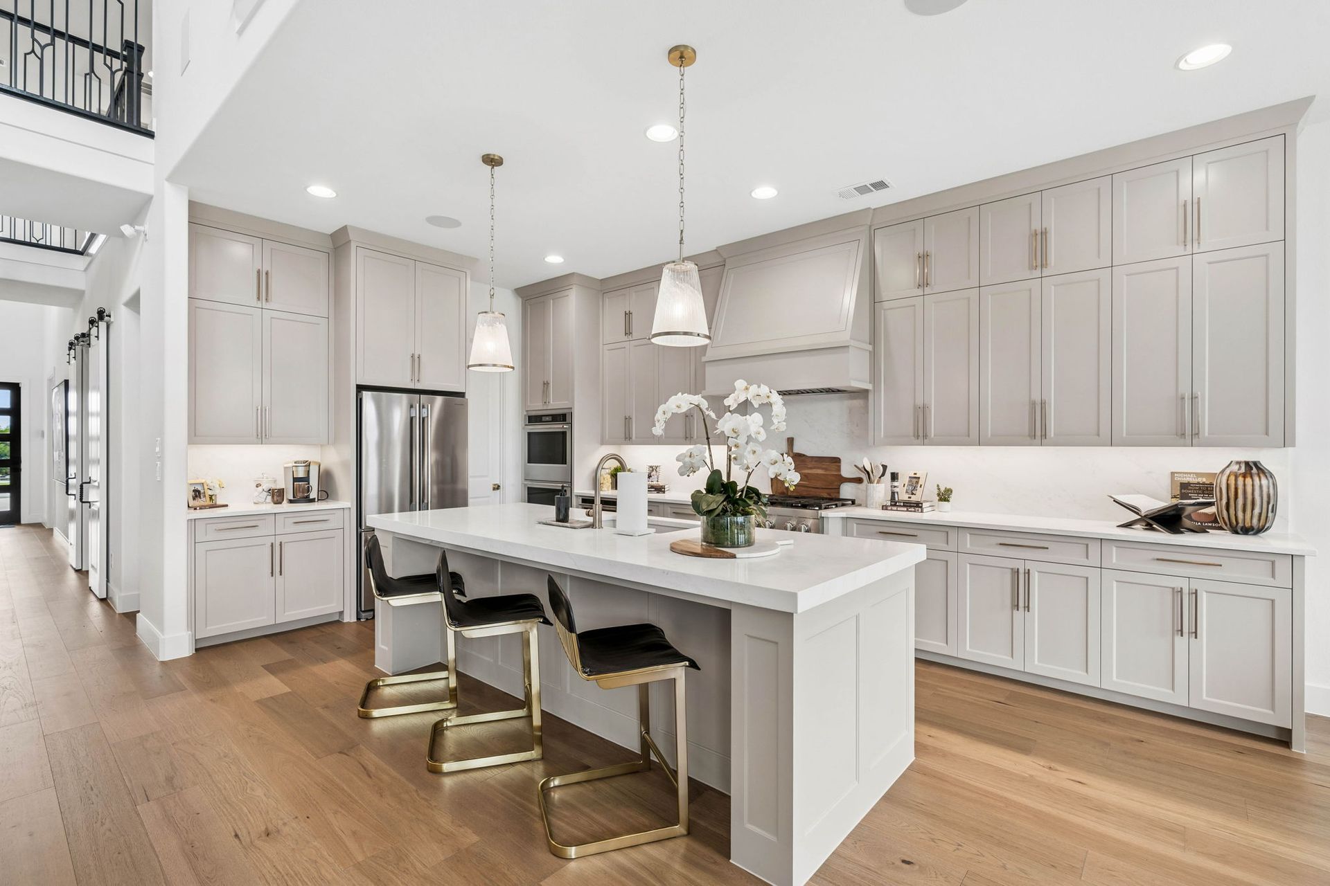Chef-Inspired Kitchen with Ceiling-Height Cabinetry