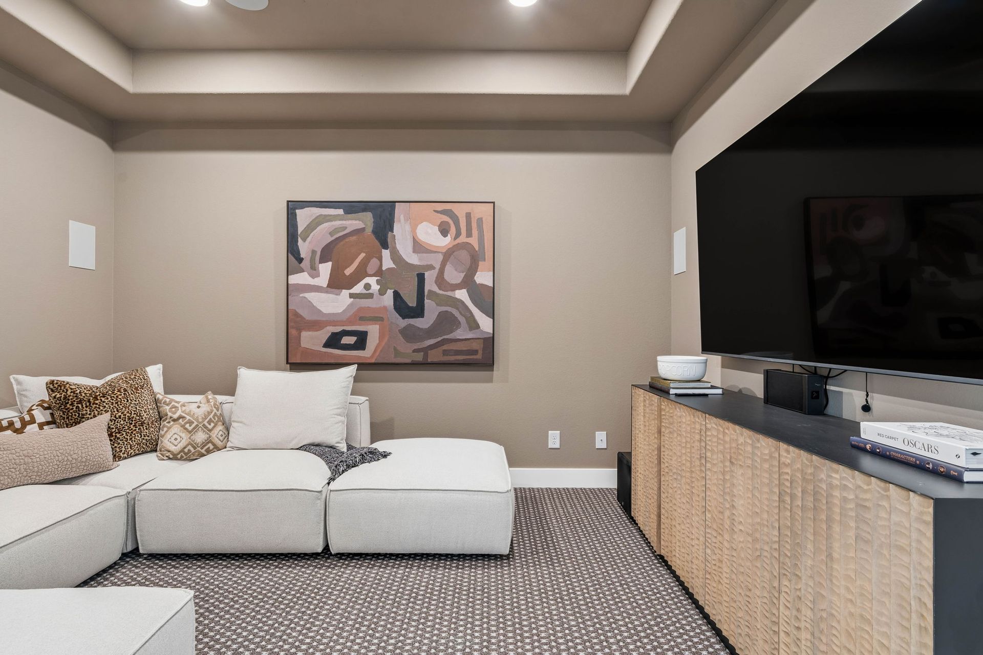Private Media Room Designed for Movie Nights