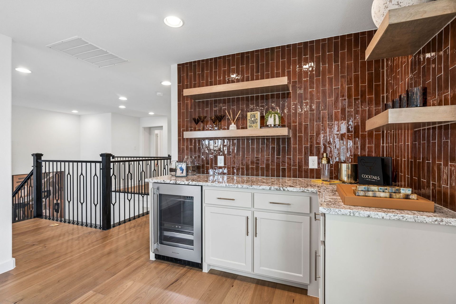 Sophisticated Beverage Bar with Designer Finishes