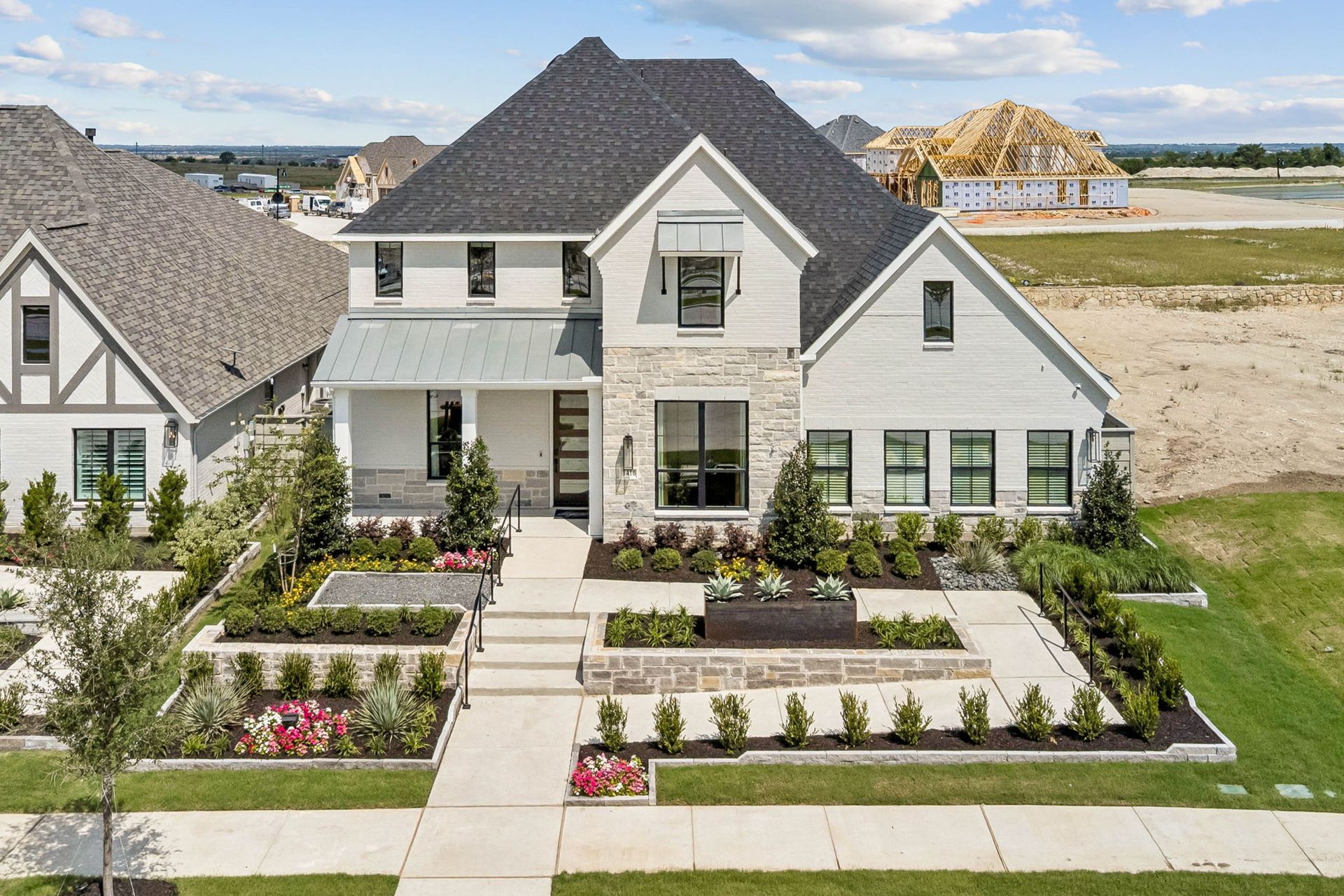 Stunning Modern Farmhouse Elevation in Ramble