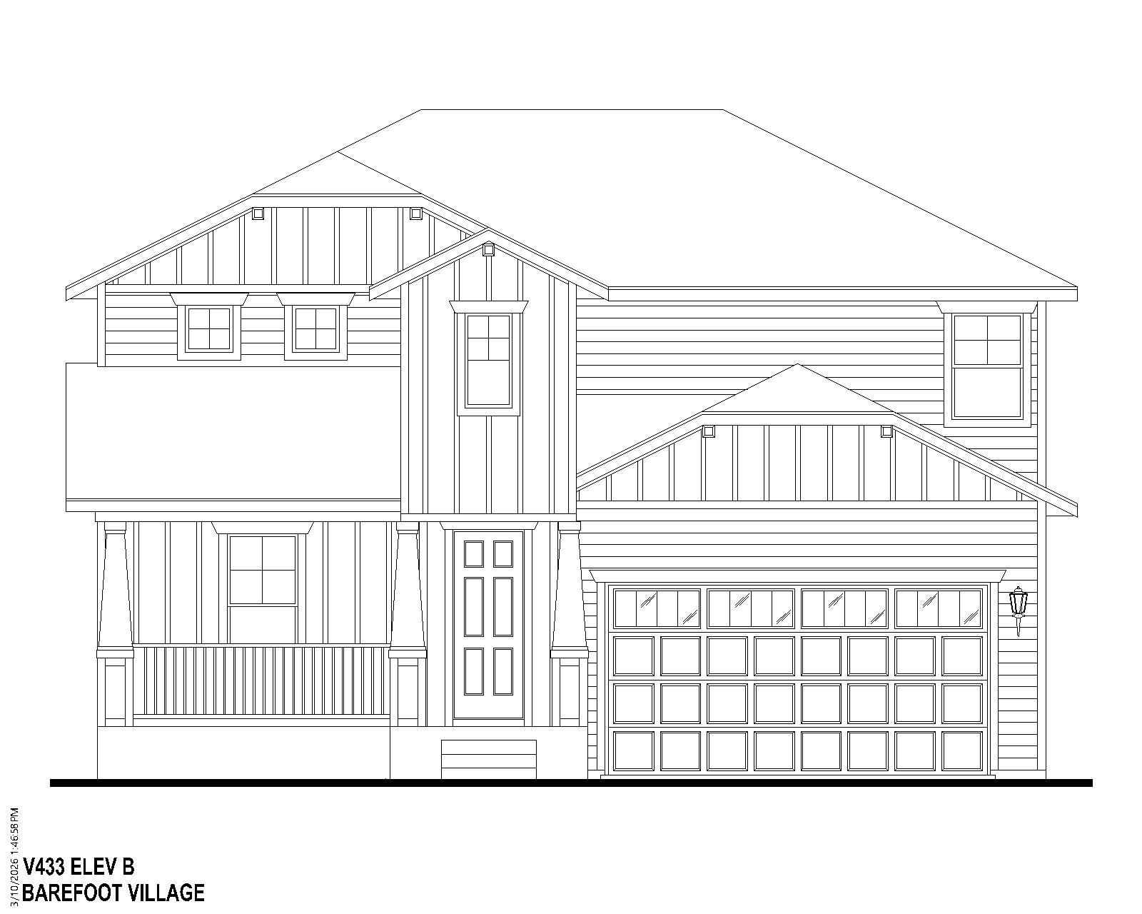 Plan V433 BV Elevation B
