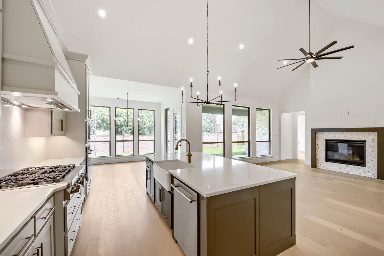 Plan 1645 Representative Photo - Kitchen/Living Room/Dining Area/ Open Concept