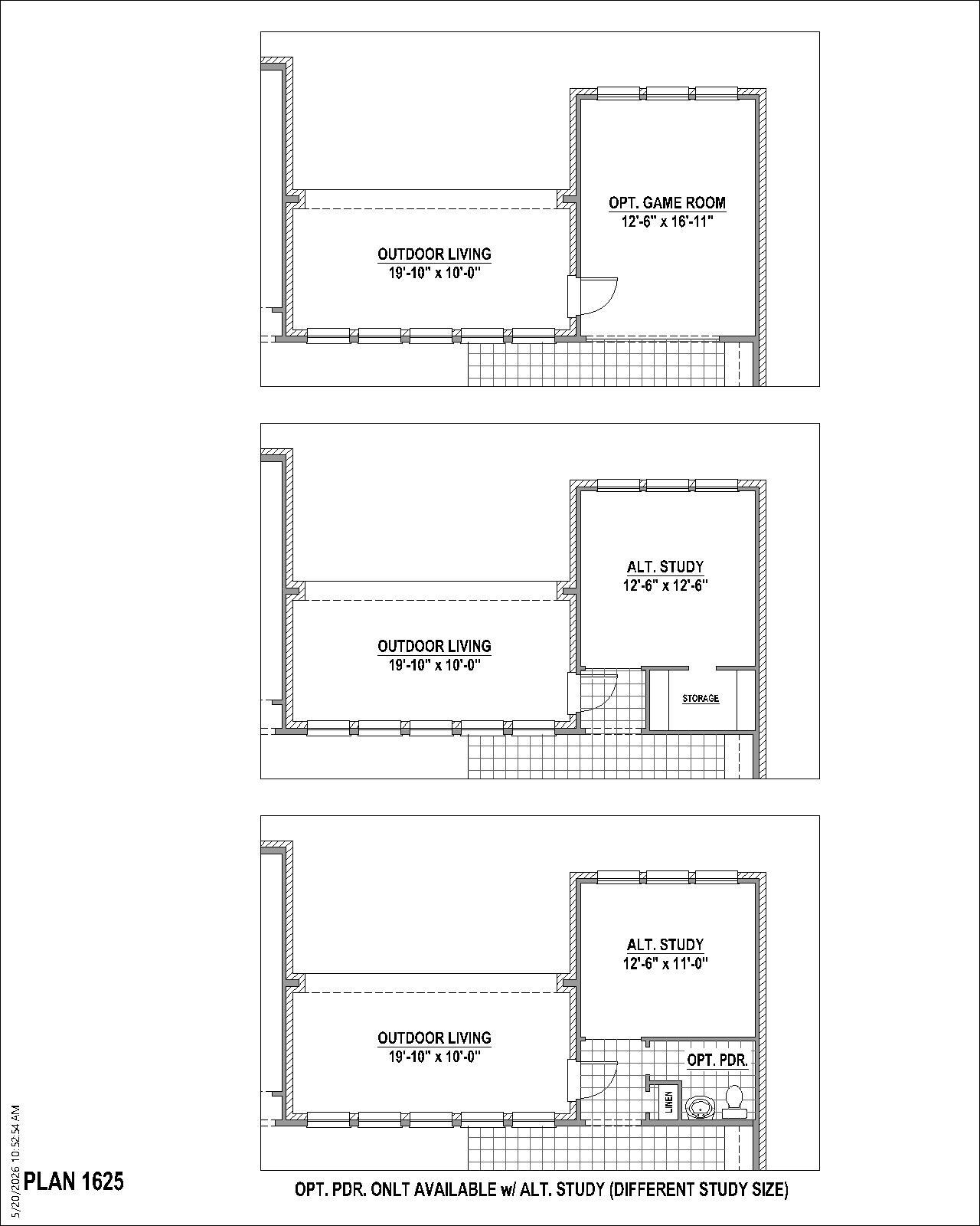 Plan 1625 Options 1