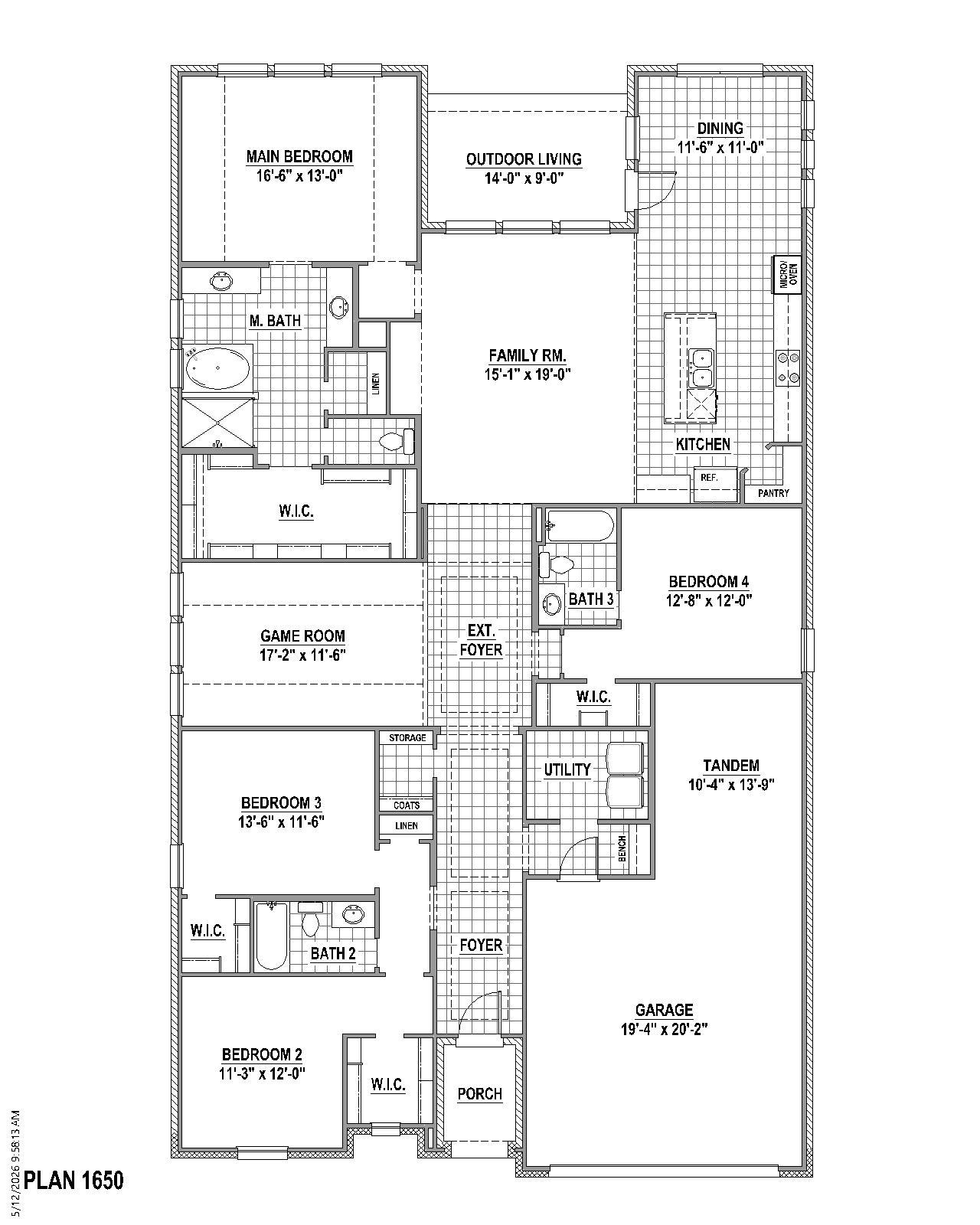 Plan 1650 1st Floor