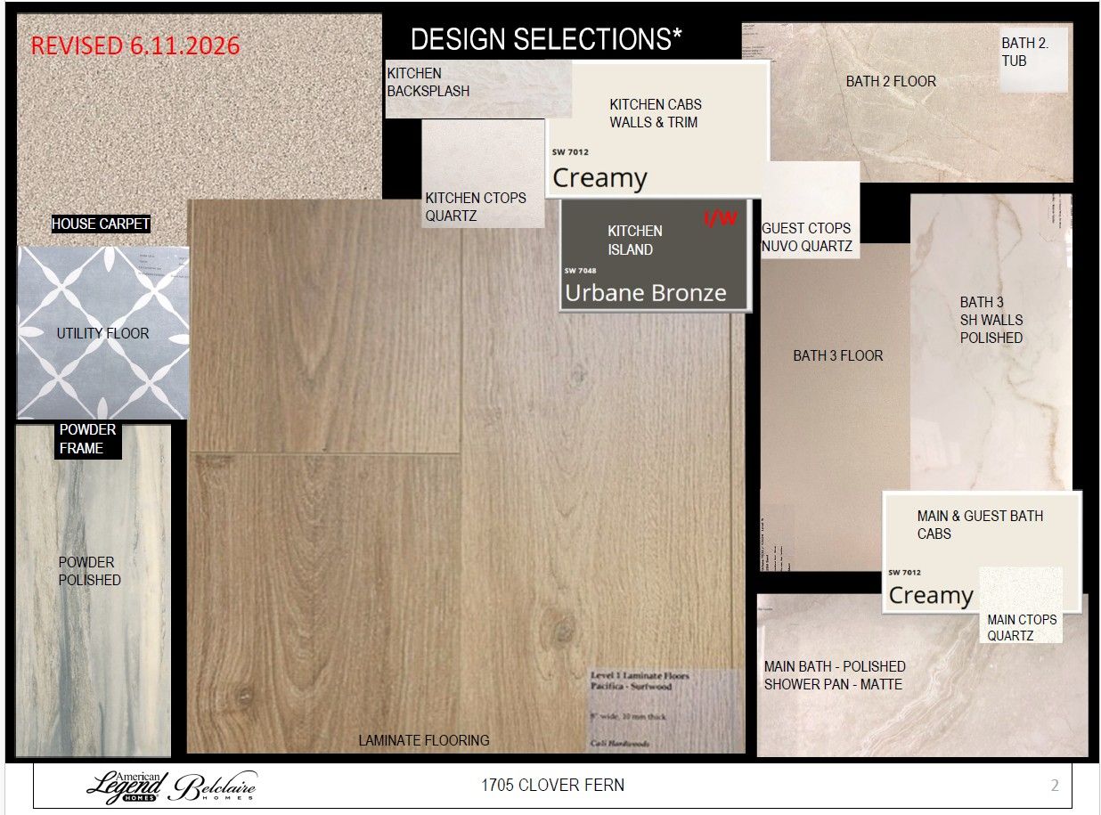 Representative phot of design selections for 1705 Clover Fern