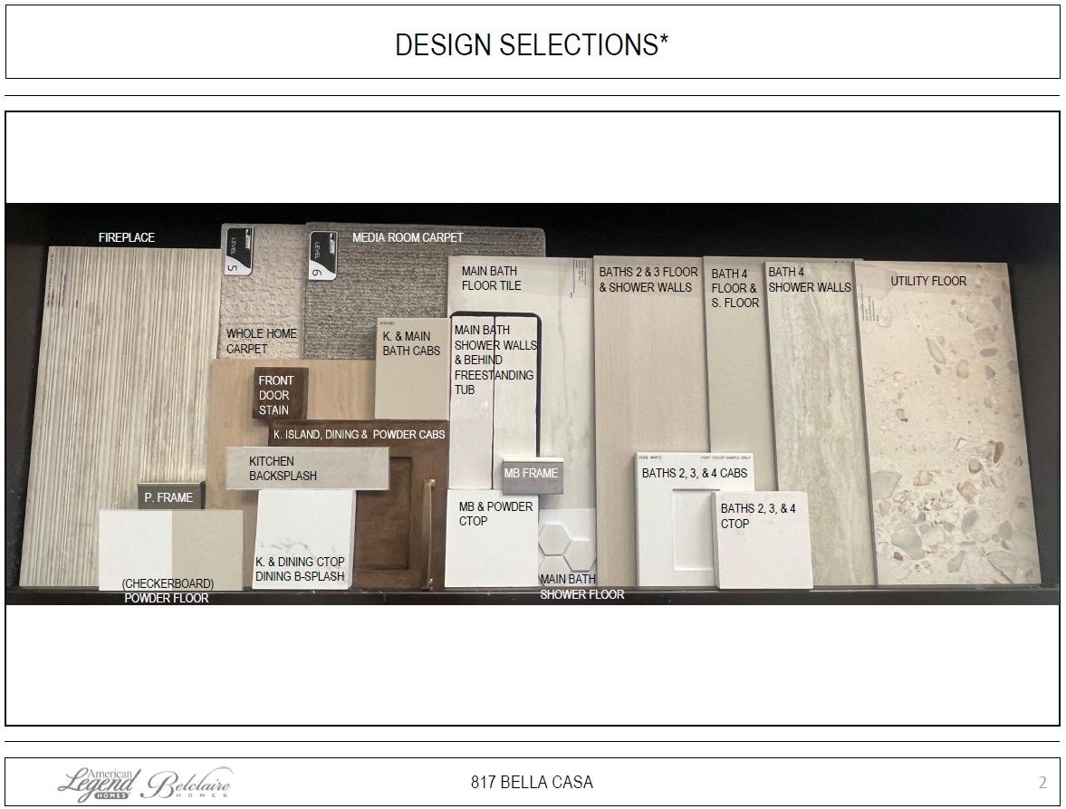 Representative photo of design selections for 817 Bella Casa