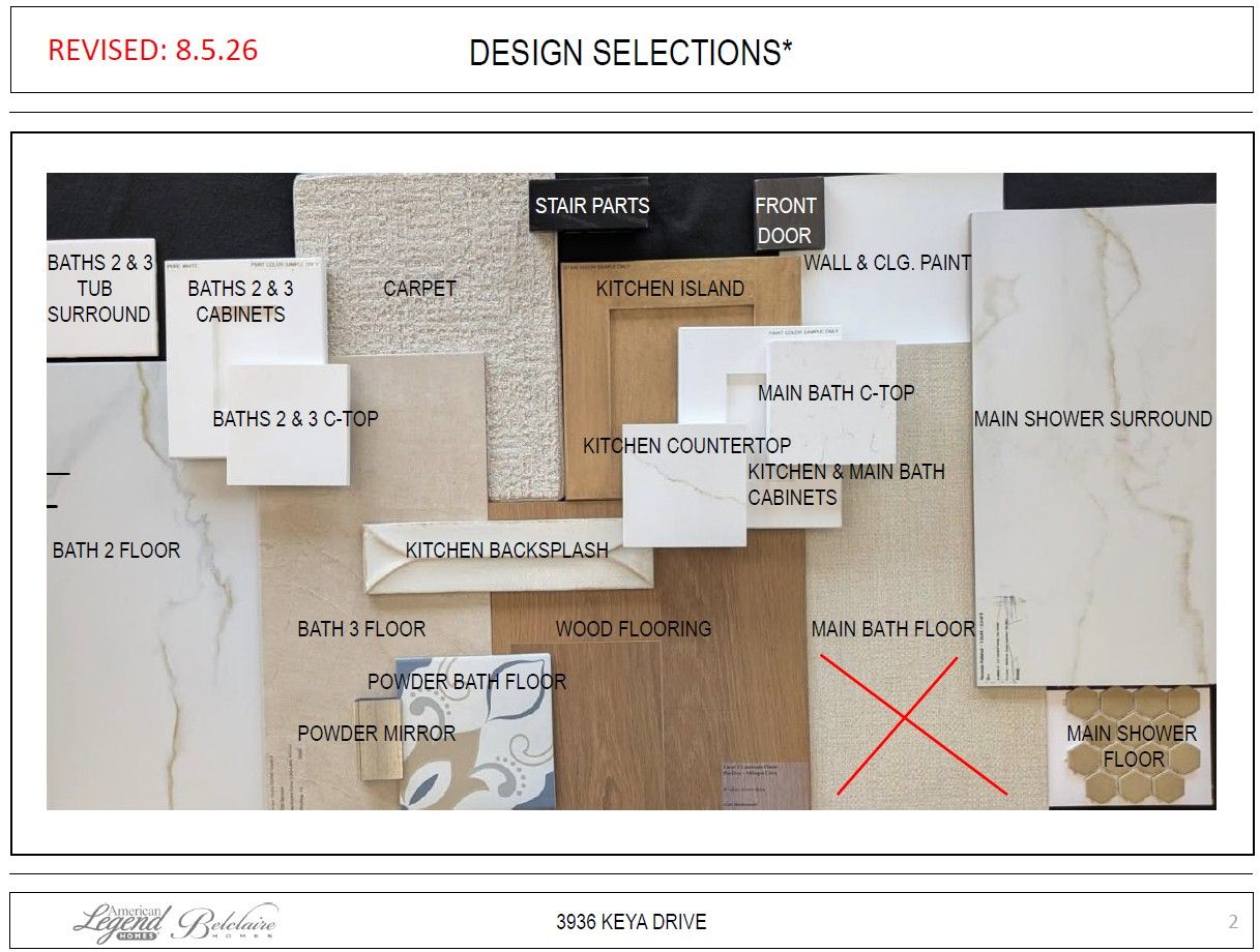 Representative photo of design selections for 3936 Keya Drive