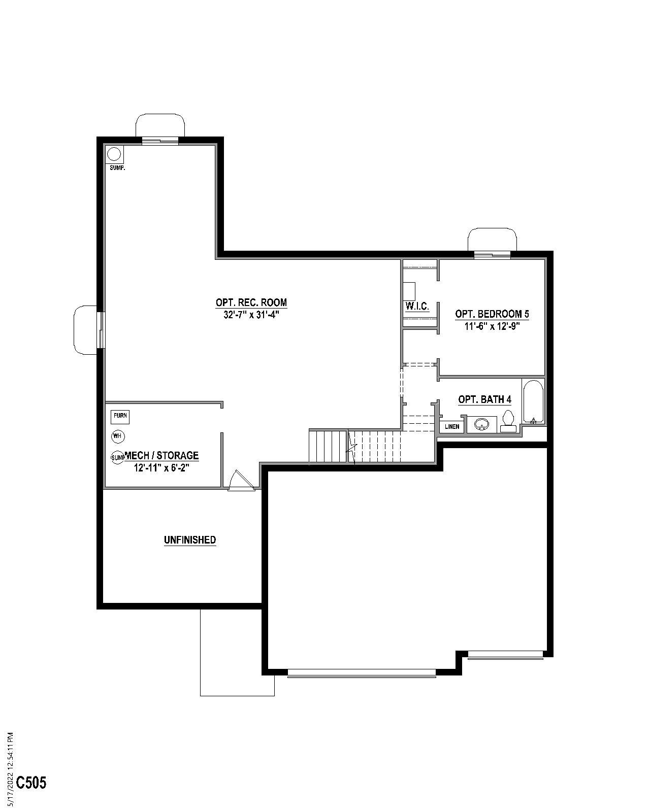 Plan 505 Base Bed