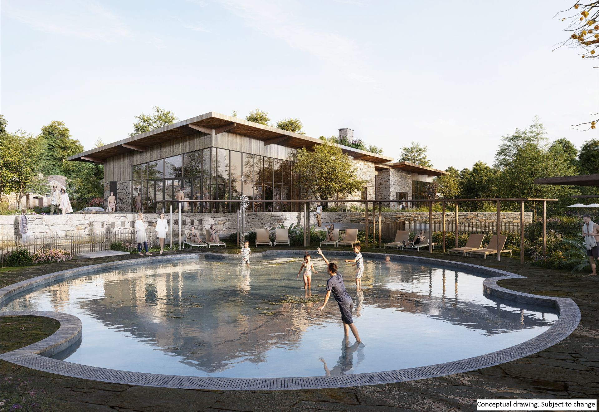 Rendering of community pool in Ventana