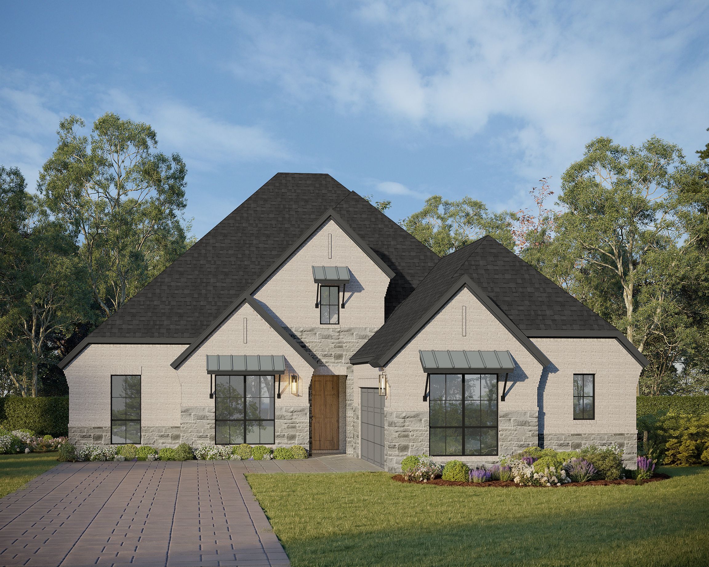 Plan 1625 Elevation C w/ Stone