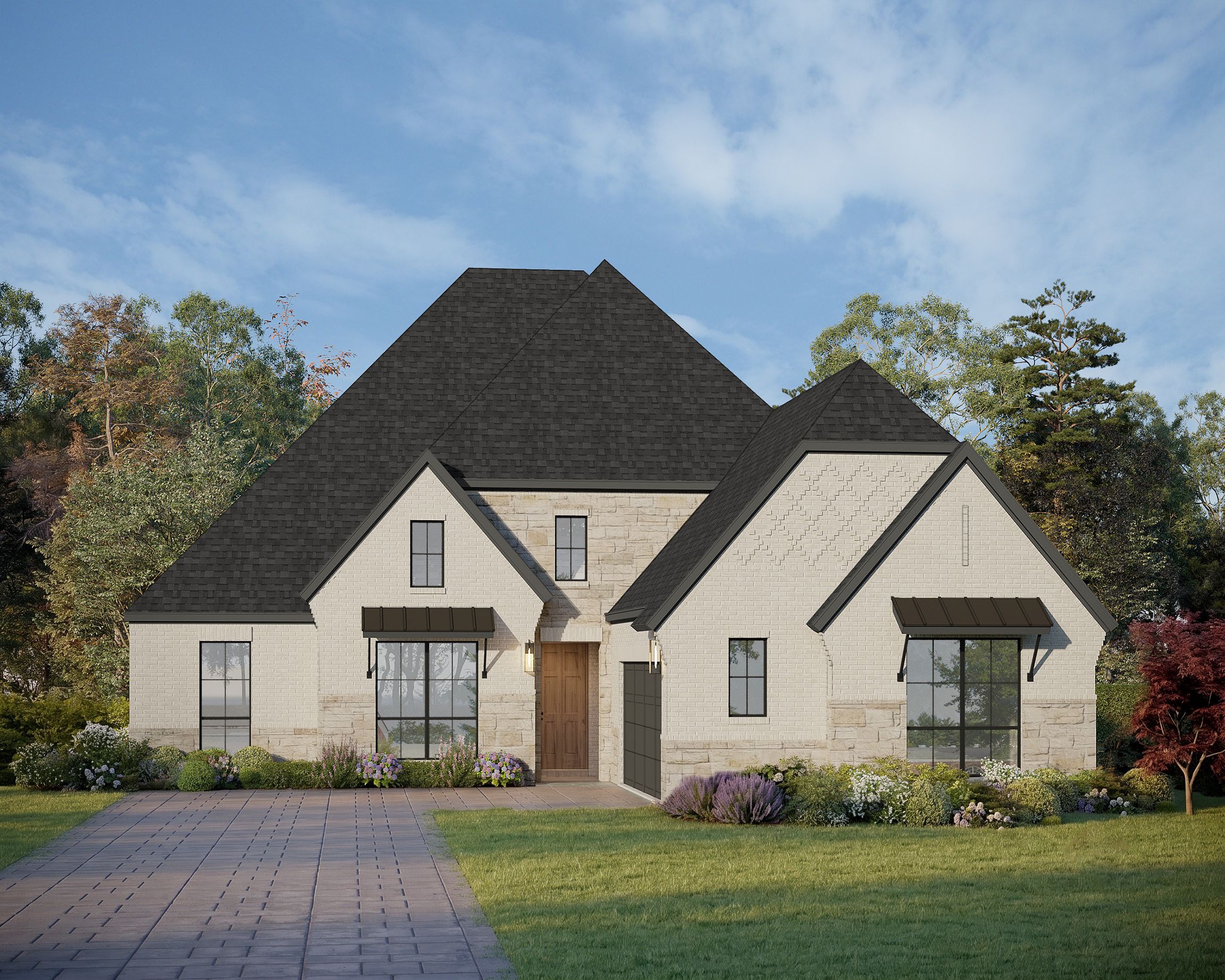 Plan 1625 Elevation D w/ Stone
