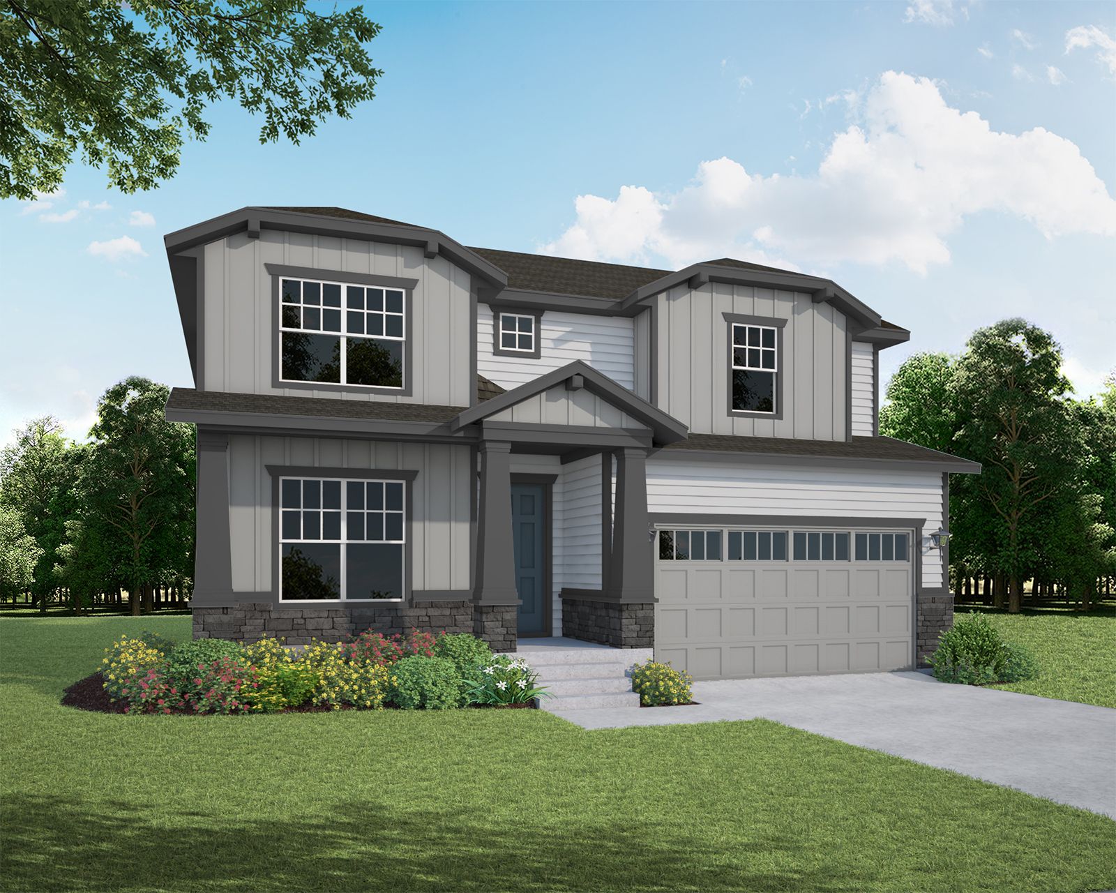 8119 Pennydale Elevation B w/ Stone