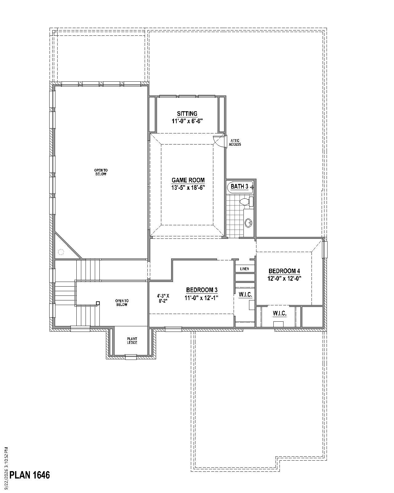 Plan 1646 2nd Floor