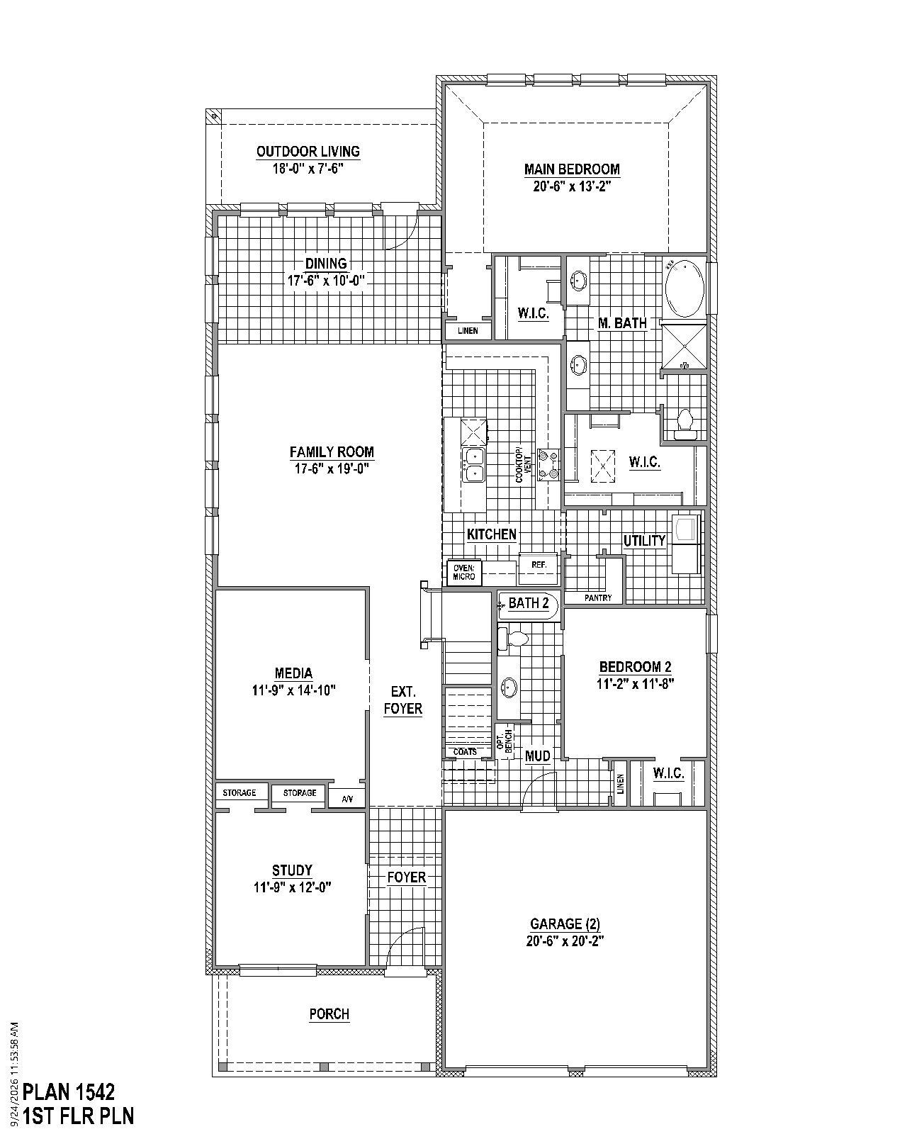 Plan 1542 1st Floor