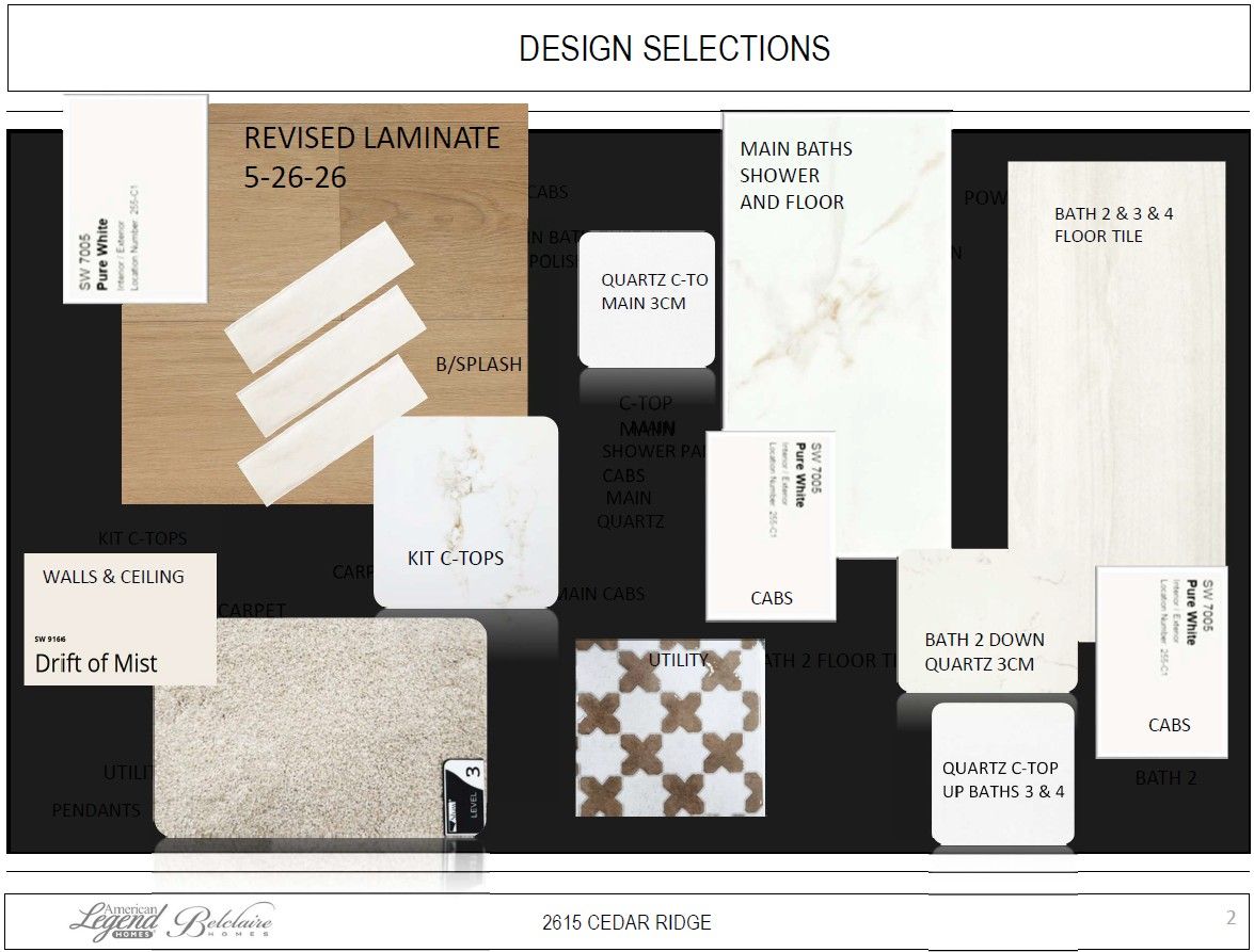 Representative photo of design selections for 2615 Cedar Ridge