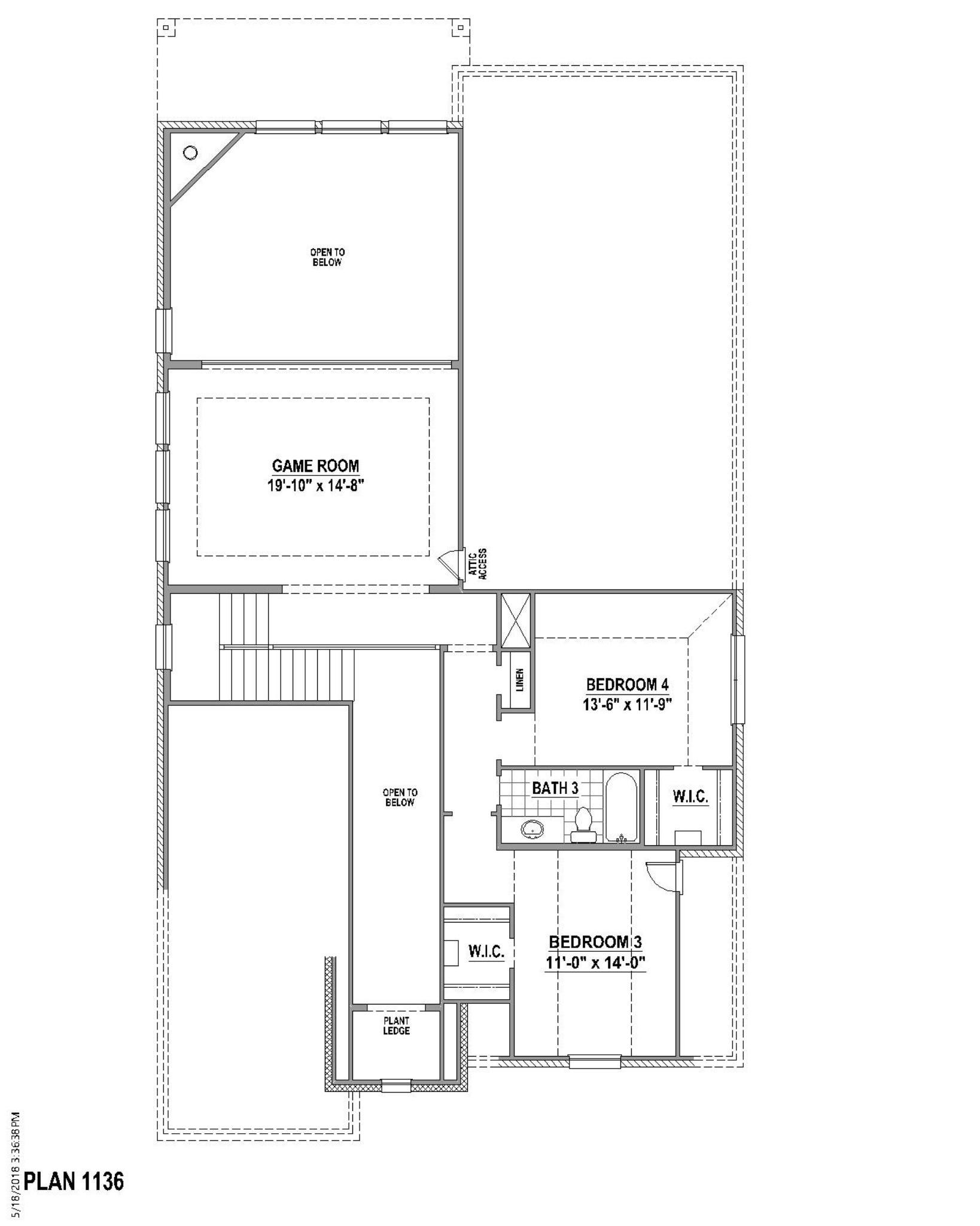 Plan 1136 2nd floor