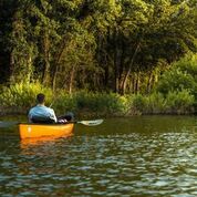 Wildridge Man Kayaking on Lake Lewisville from American Legend Homes