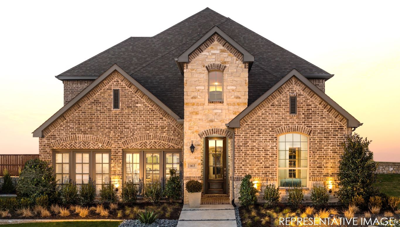 Plan 1509 Elevation A with Stone - Representative Photo