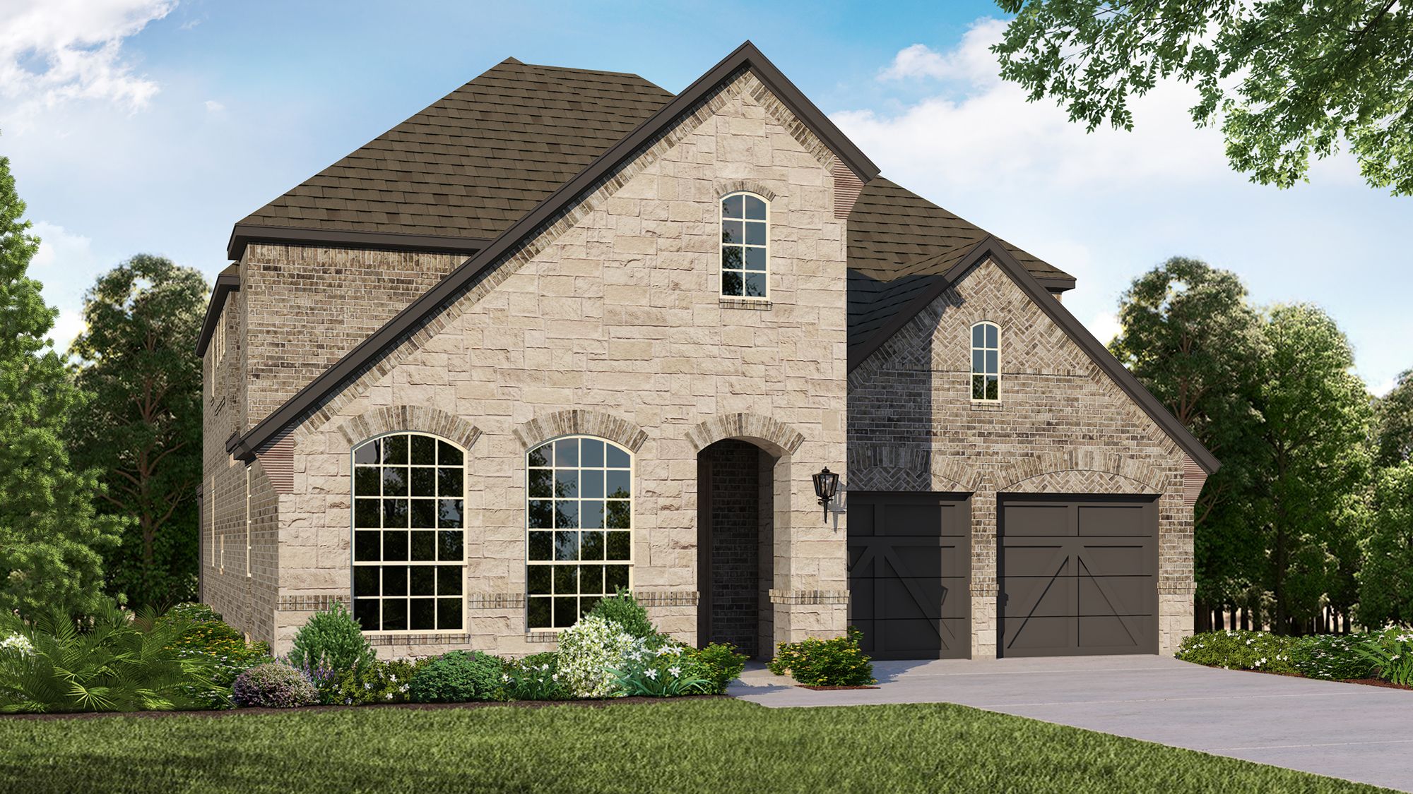 1509 Elevation B with Stone