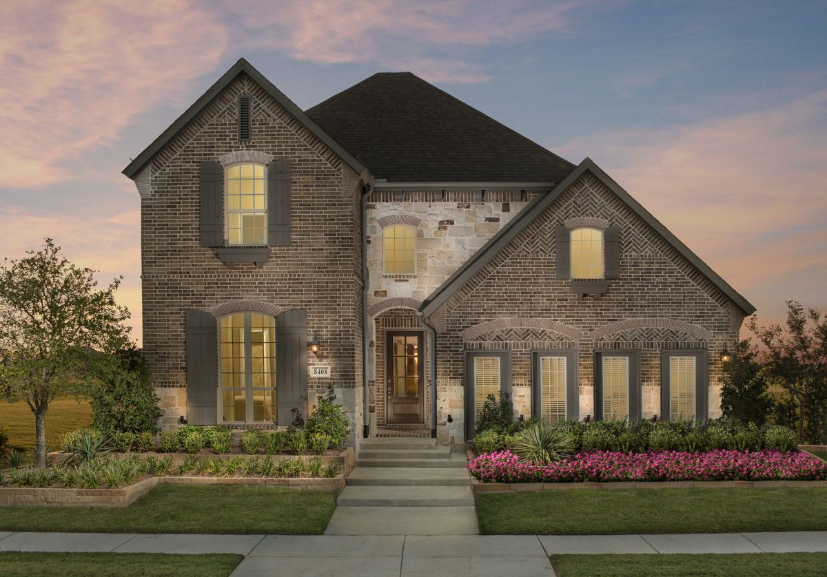 Plan 1163 Elevation F with Stone Representative Image