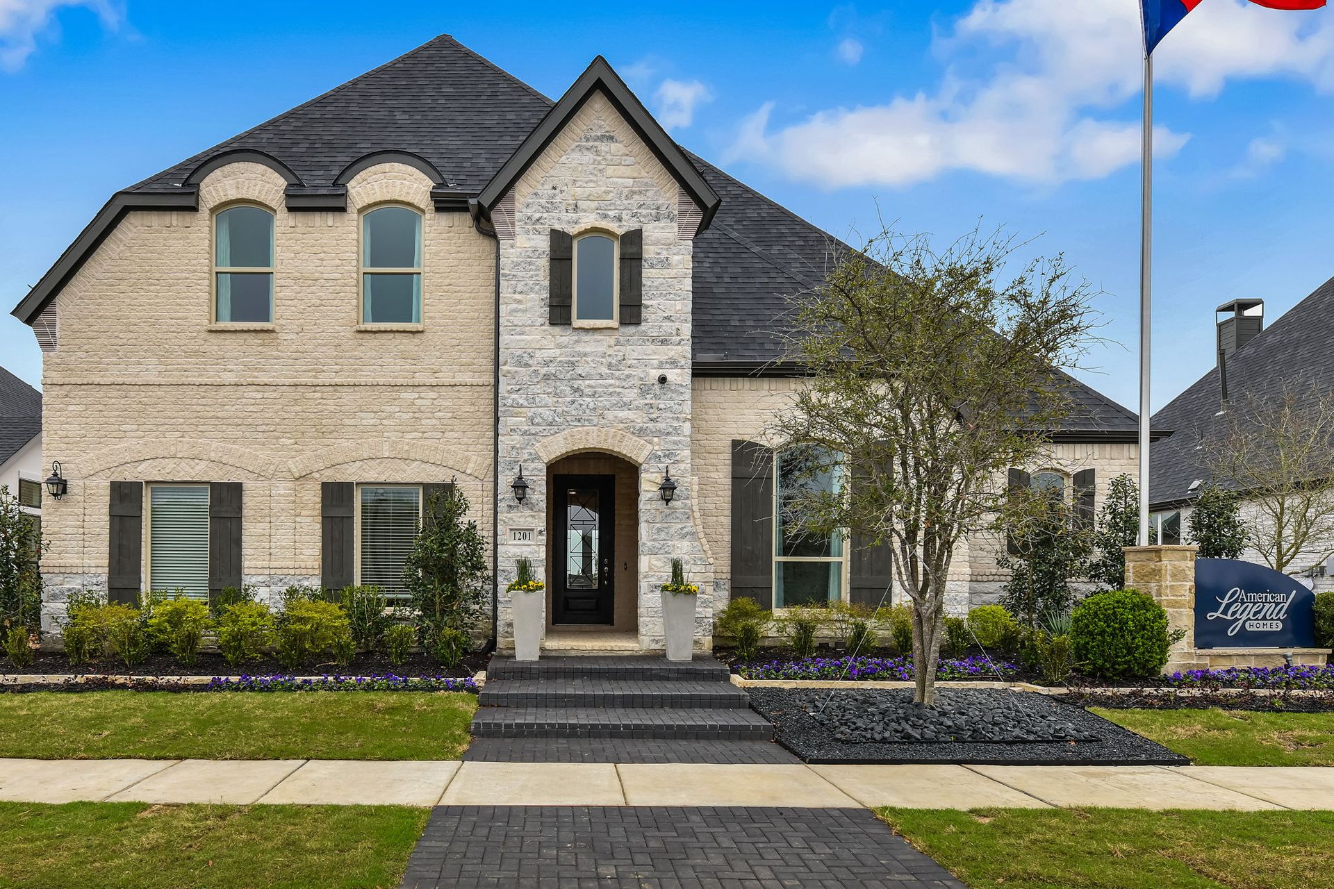 Plan 1632 Elevation C with Stone Representative Image