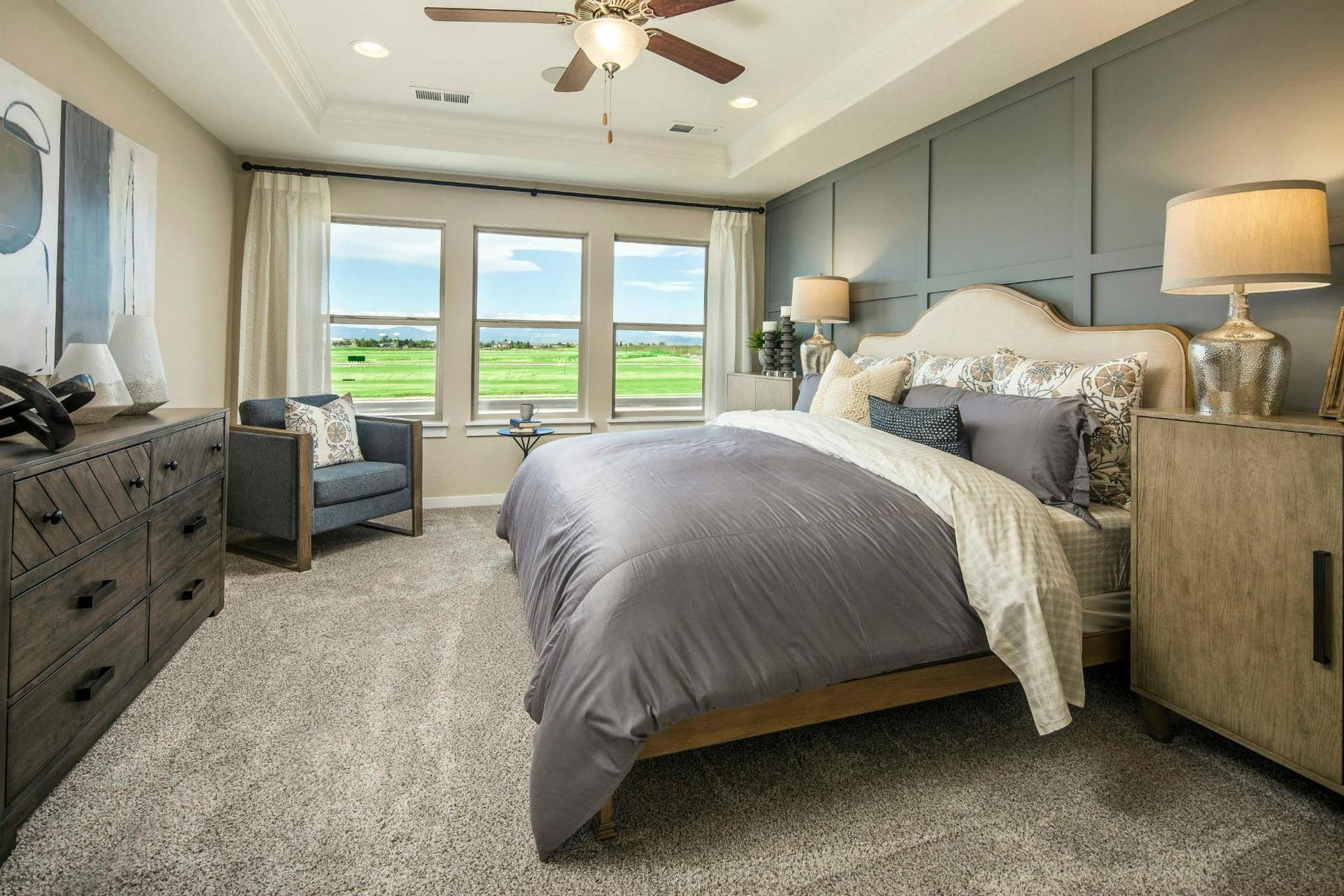 Plan C407 Primary Bedroom Representative Image