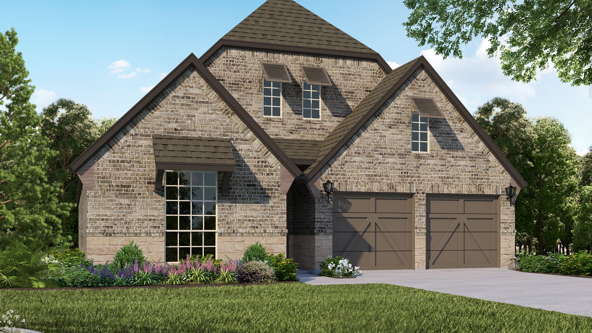 Plan 1139 Elevation B with Stone