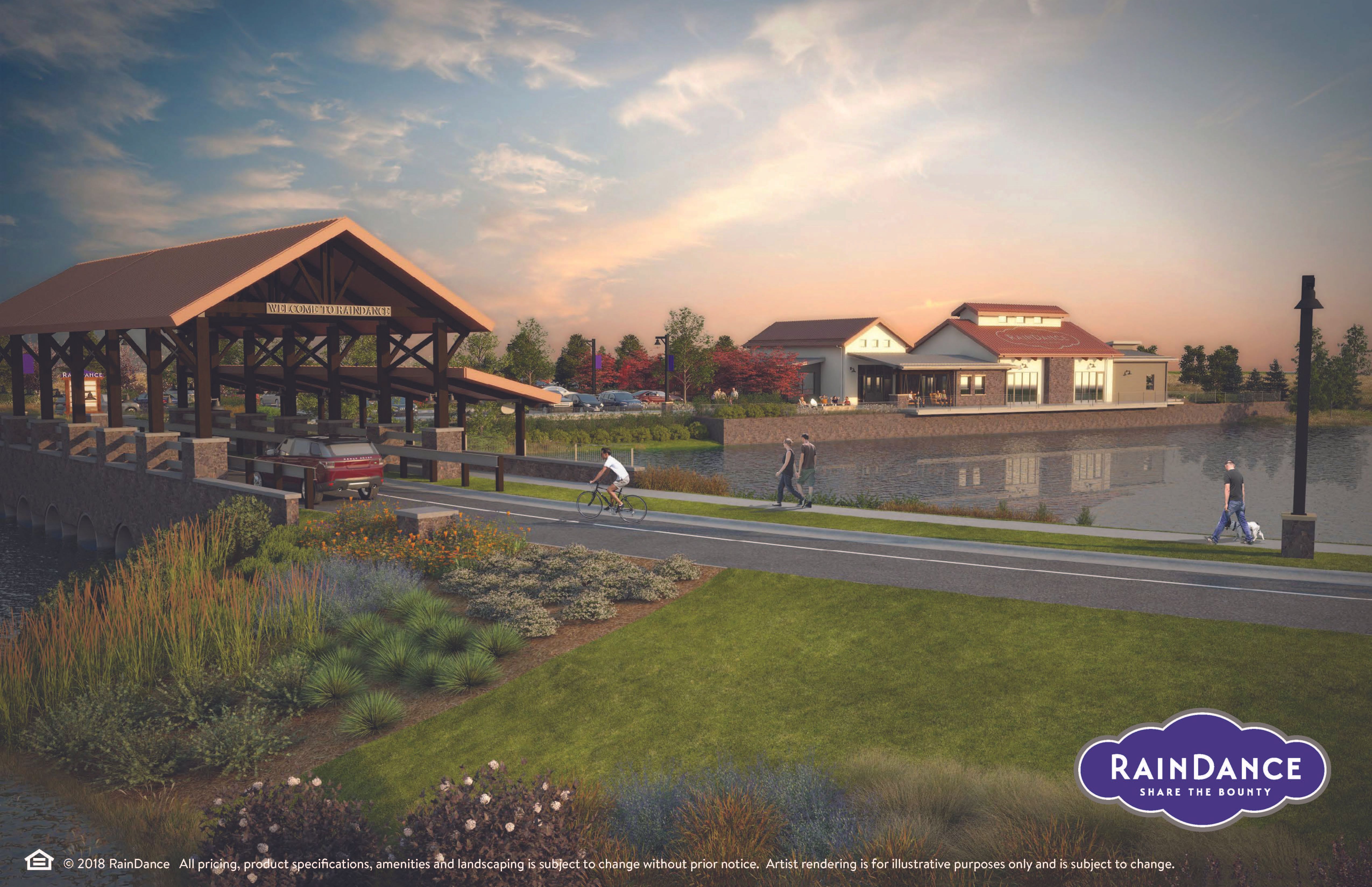 RainDance rendering of bridge into the community