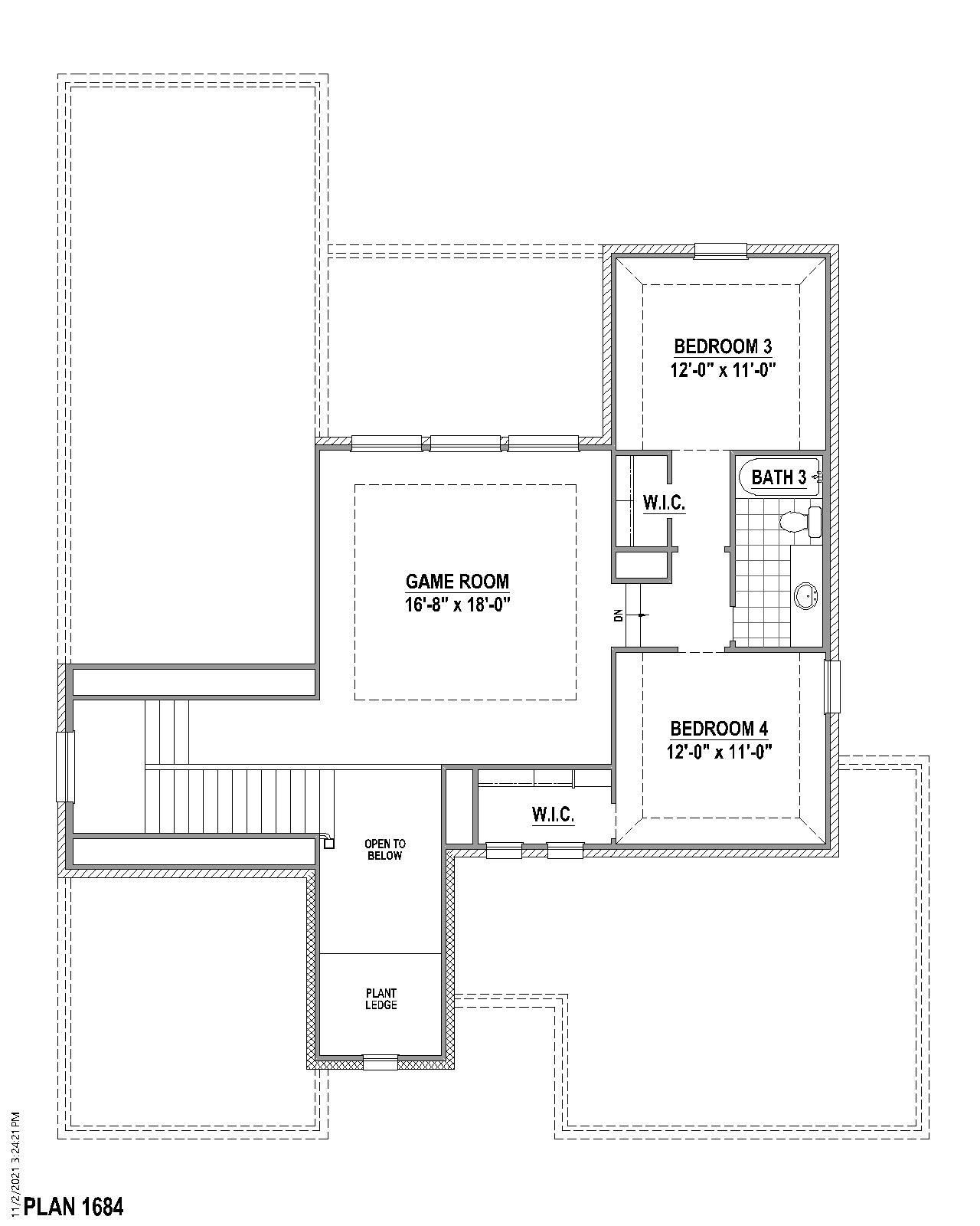 Plan 1684 2nd Floor