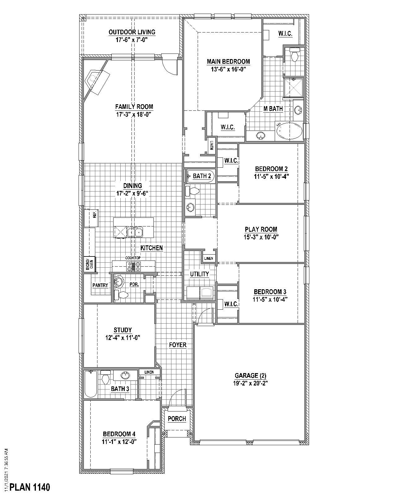 Plan 1140 1st Floor