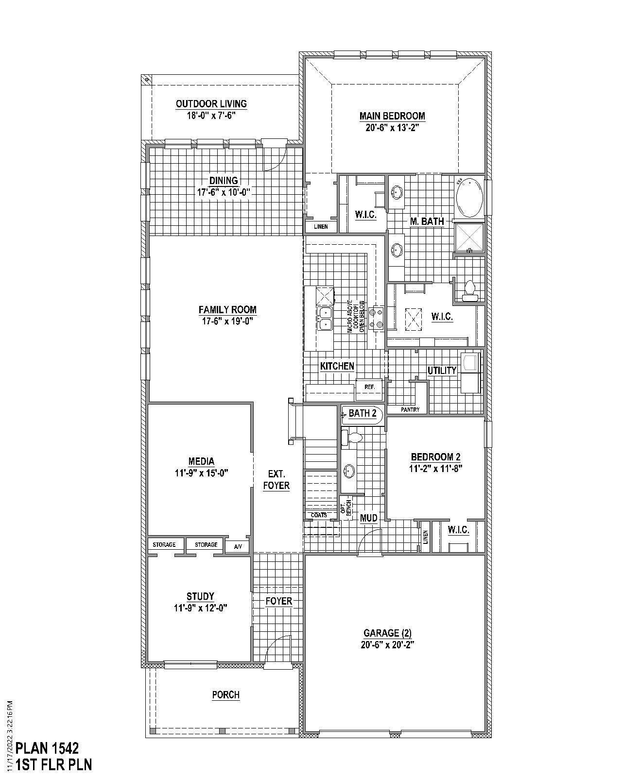 Plan 1542 1st Floor