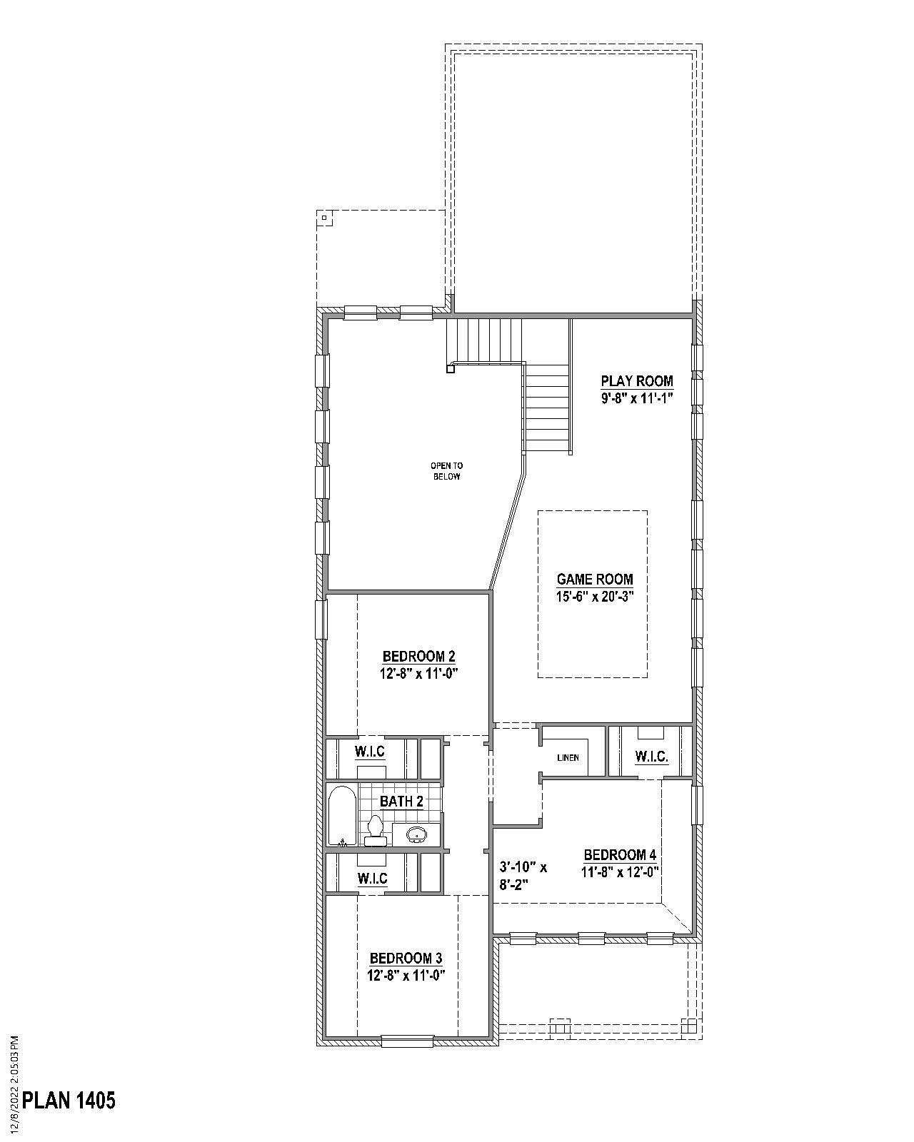 Plan 1405 2nd Floor