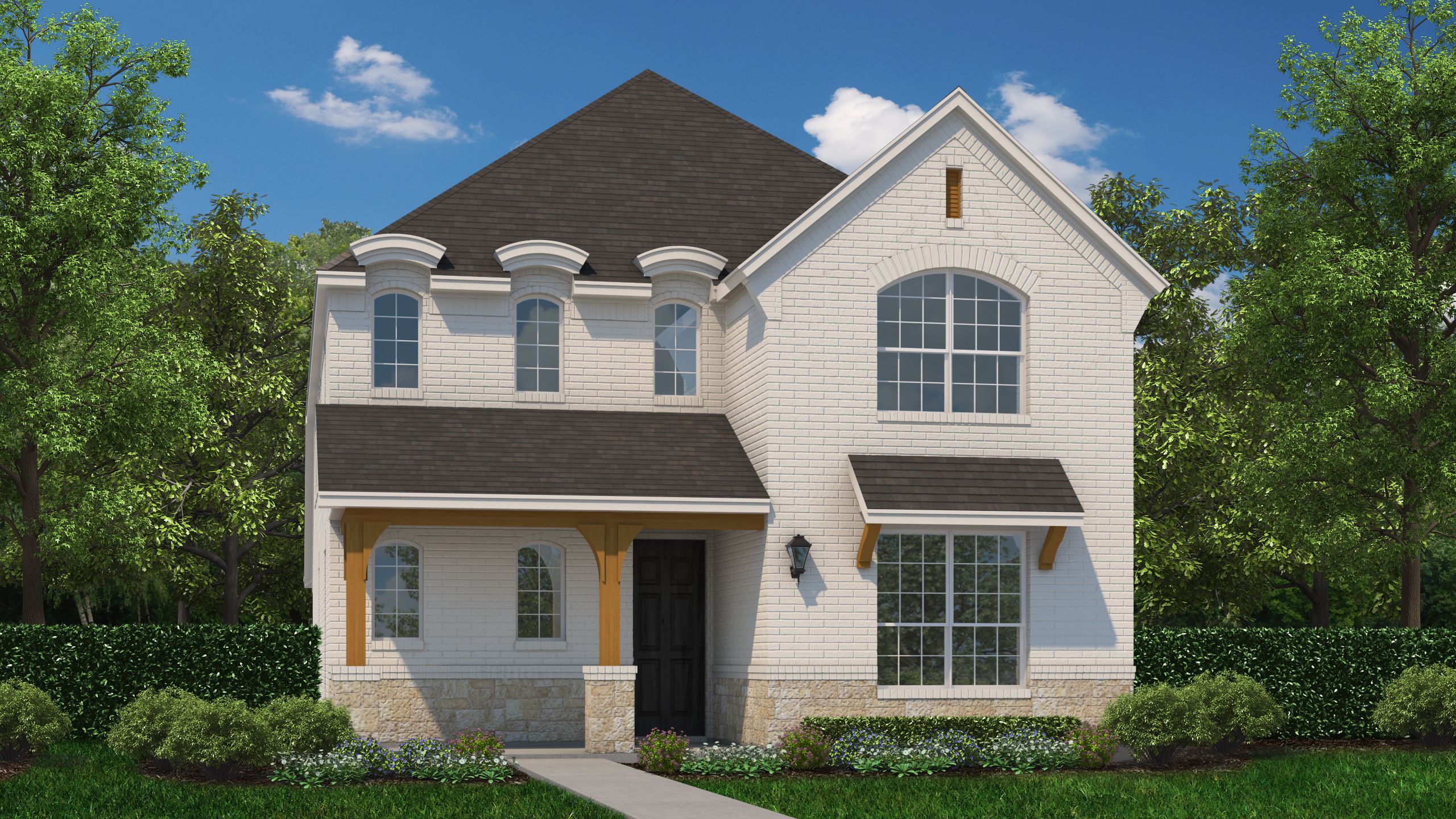 Plan 1404 Elevation A w/ Stone