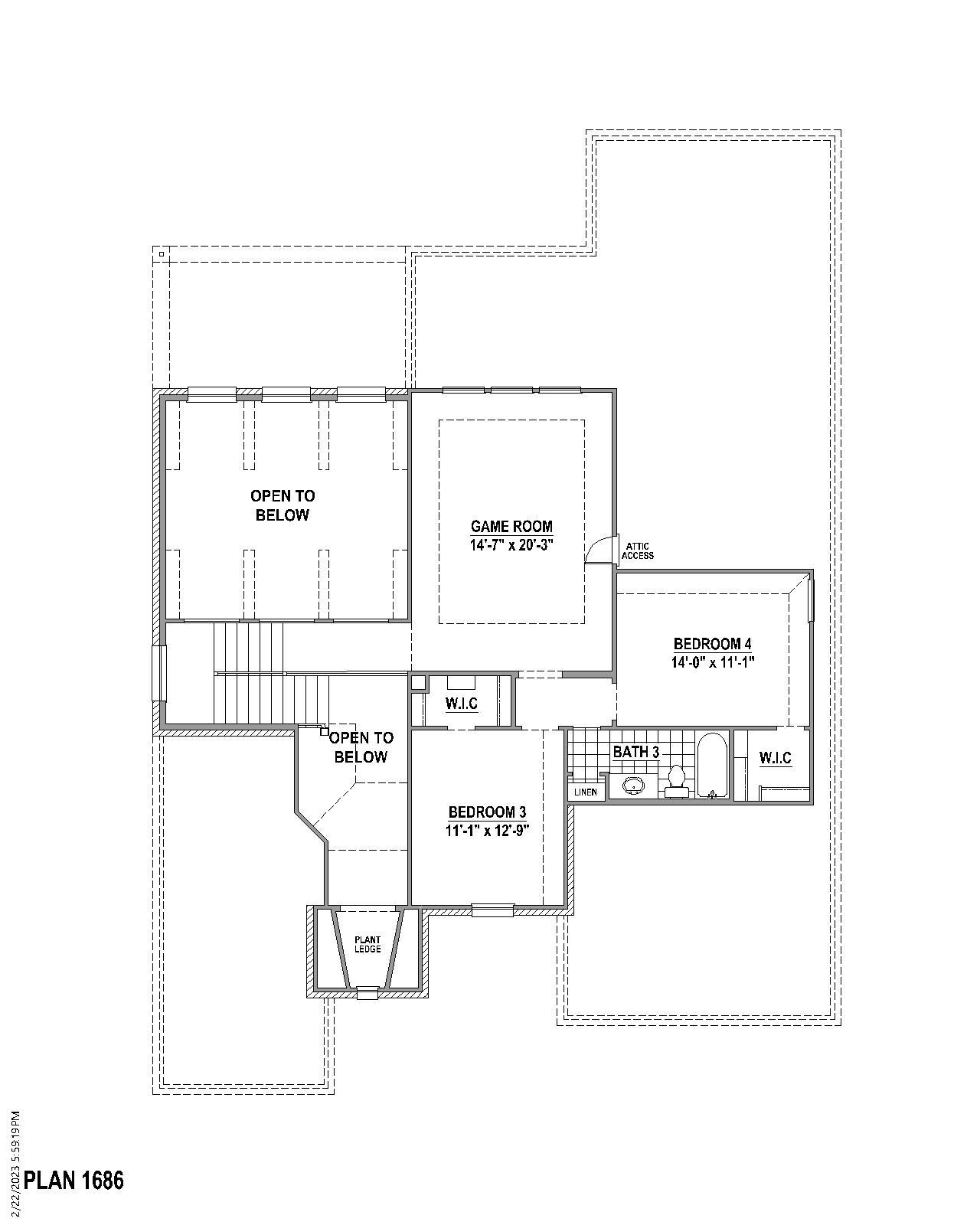 Plan 1686 2nd Floor