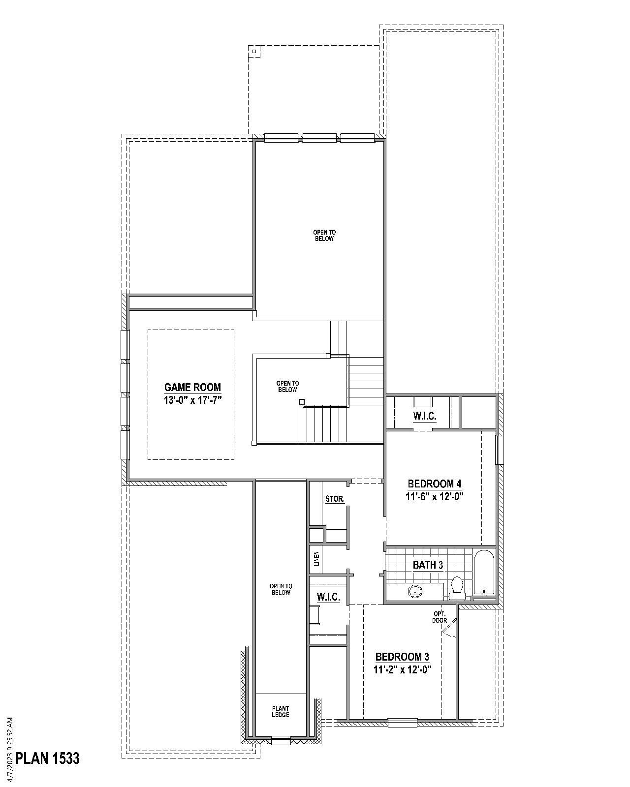 Plan 1533 2nd Floor