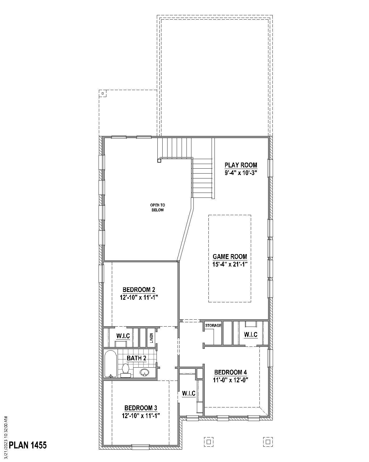 Plan 1455 2nd Floor