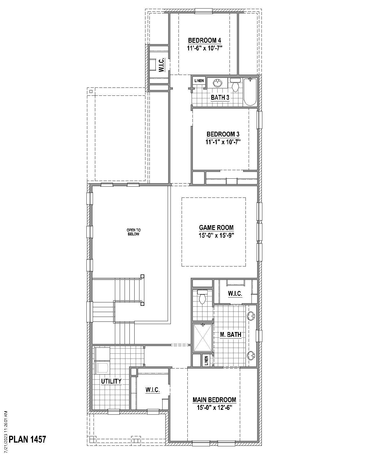 Plan 1457 2nd Floor